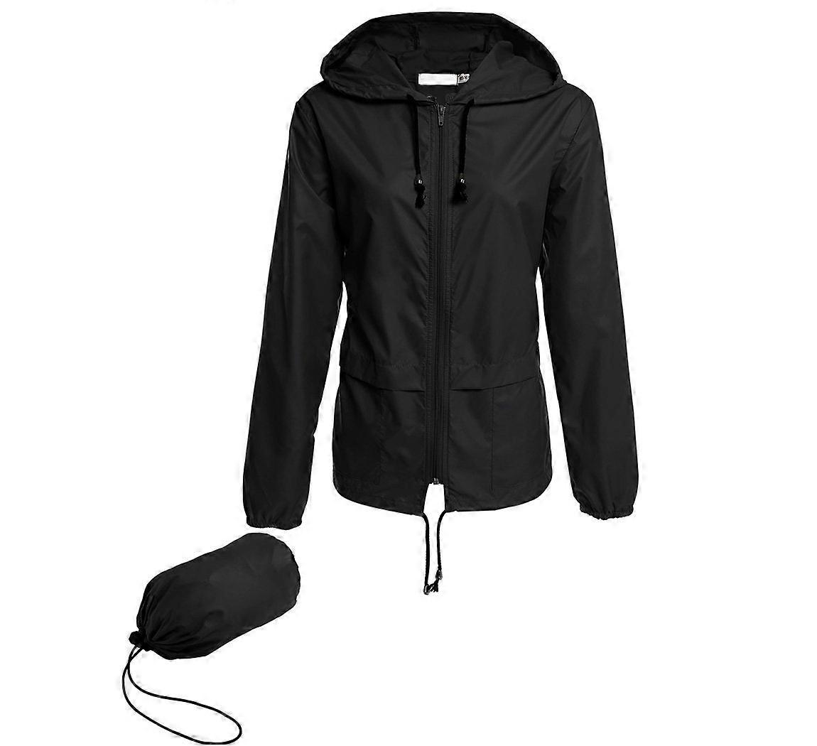 Women's Hooded Raincoat Packable Active Outdoor Rain Jacket (S-3XL)
