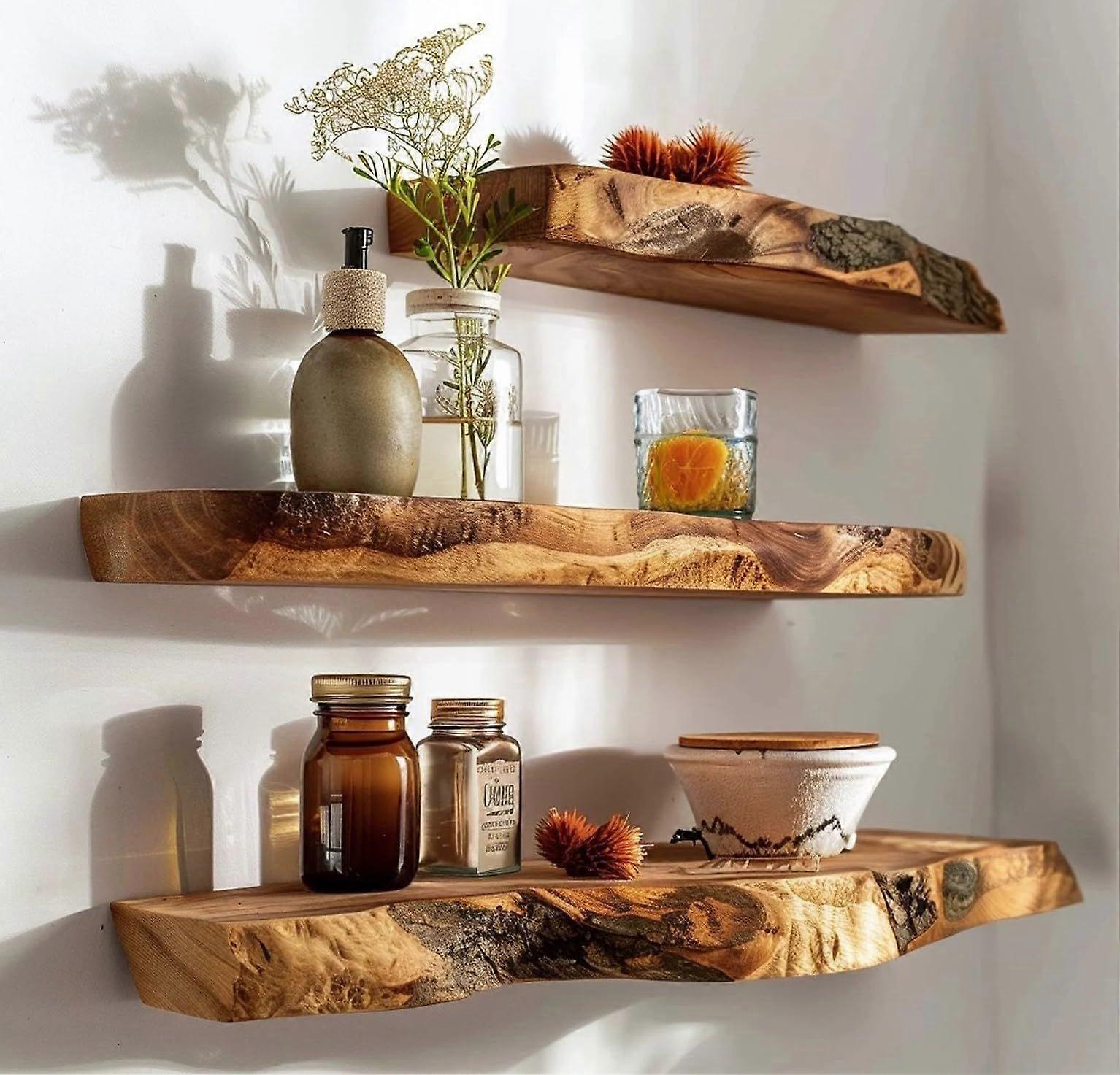Decorative Rustic Wood Shelf for Storage or Display