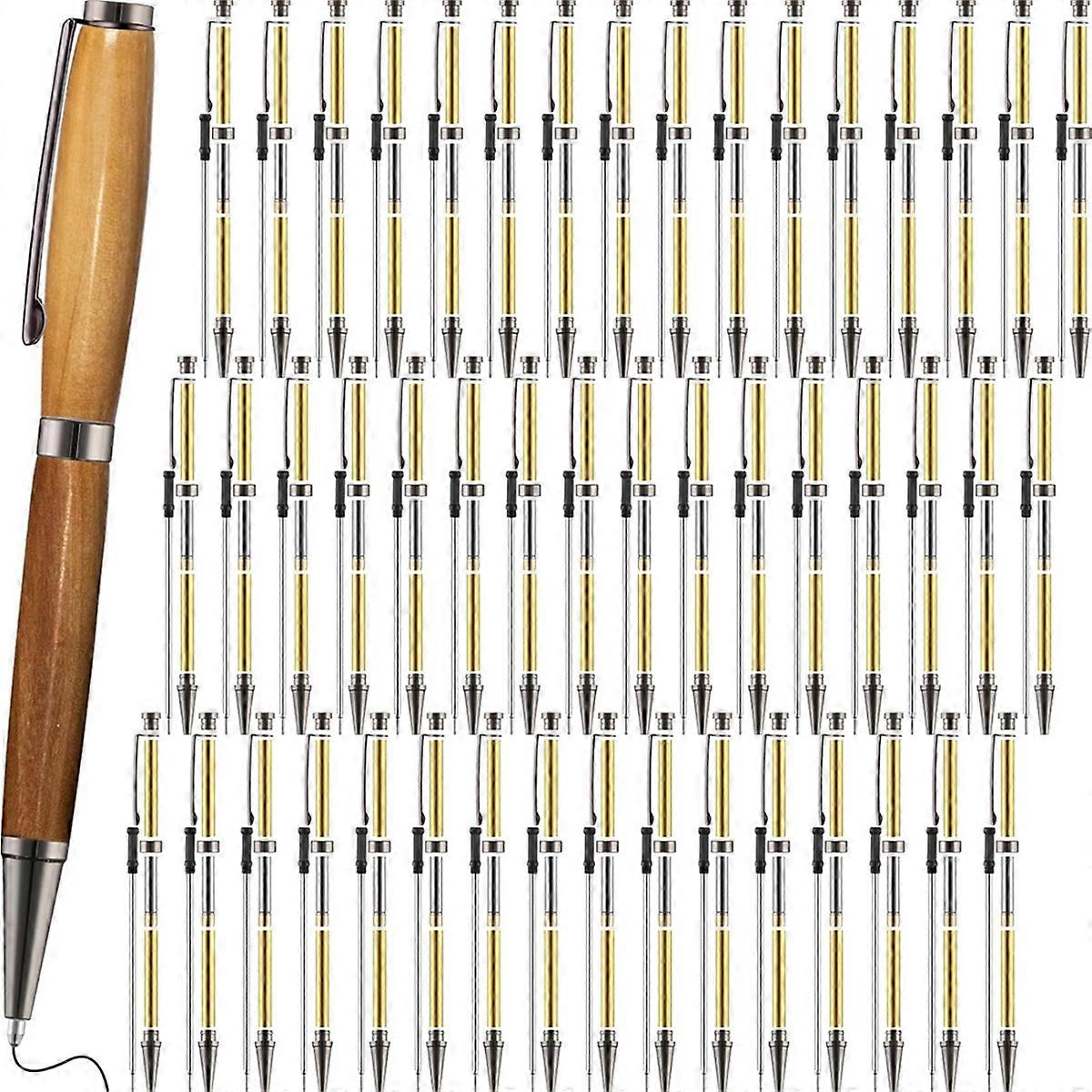 48pcs WoodenTwist Pen Kit 7mm Slim Pen Kit Twist Pen Set with Replacement Lathe DIY Copper Pen Makin
