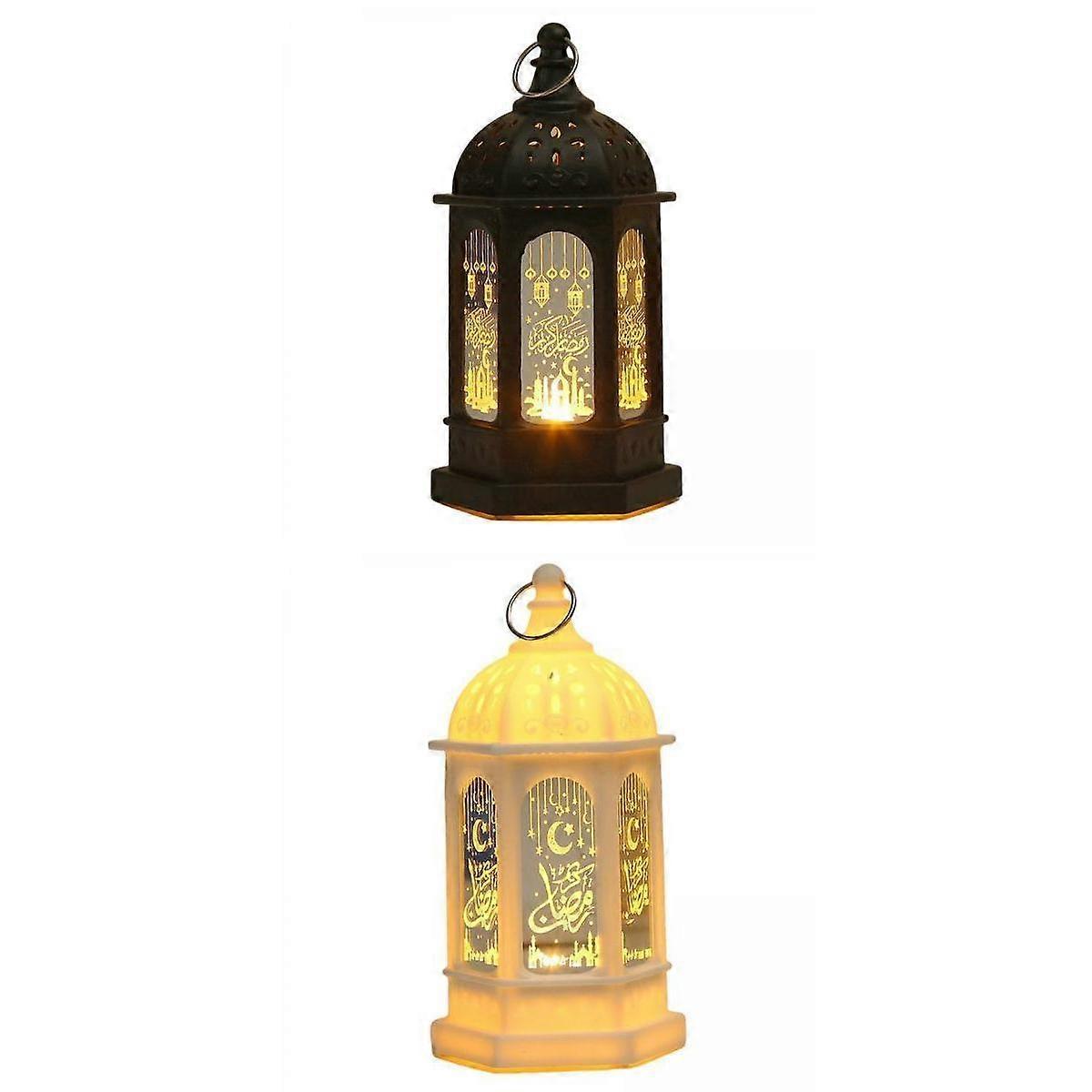 2x LED Wind Lights Ramadan Lantern Lamp for Eid Decoration