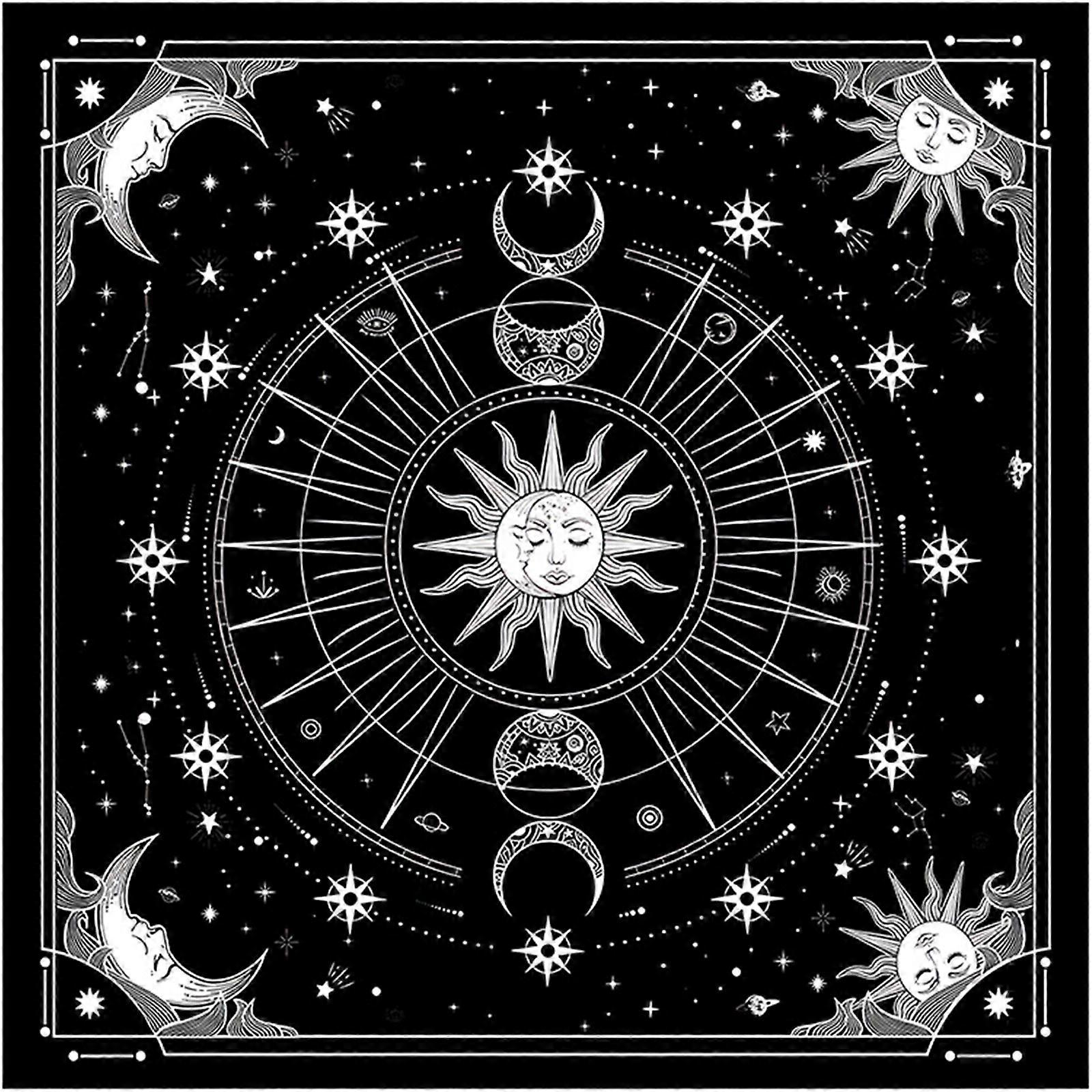 Tarots Tablecloth Divinations Table Cover Oracles Board Game Mat Square Shape Altar Table Cloth  60x60cm