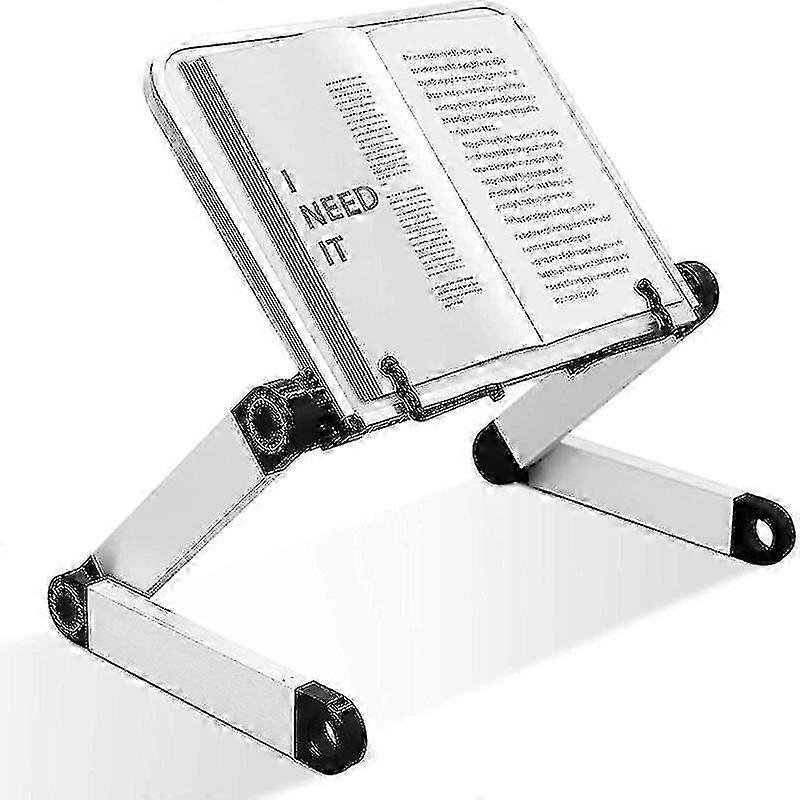 Adjustable Book Stand, Adjustable Height And Angle, Ergonomic Book Stand With Paper Clips For Large