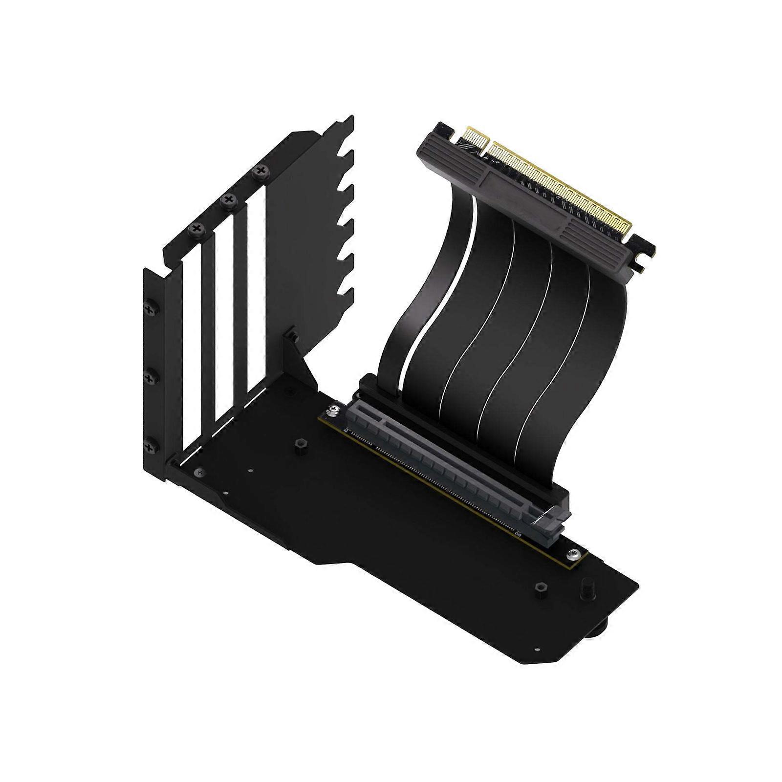 Vertical GPU Bracket Holder with PCIe4.0X16 Gen4 Cable 90Degree Improve Cooling Display Better Heat Dissipation  Black