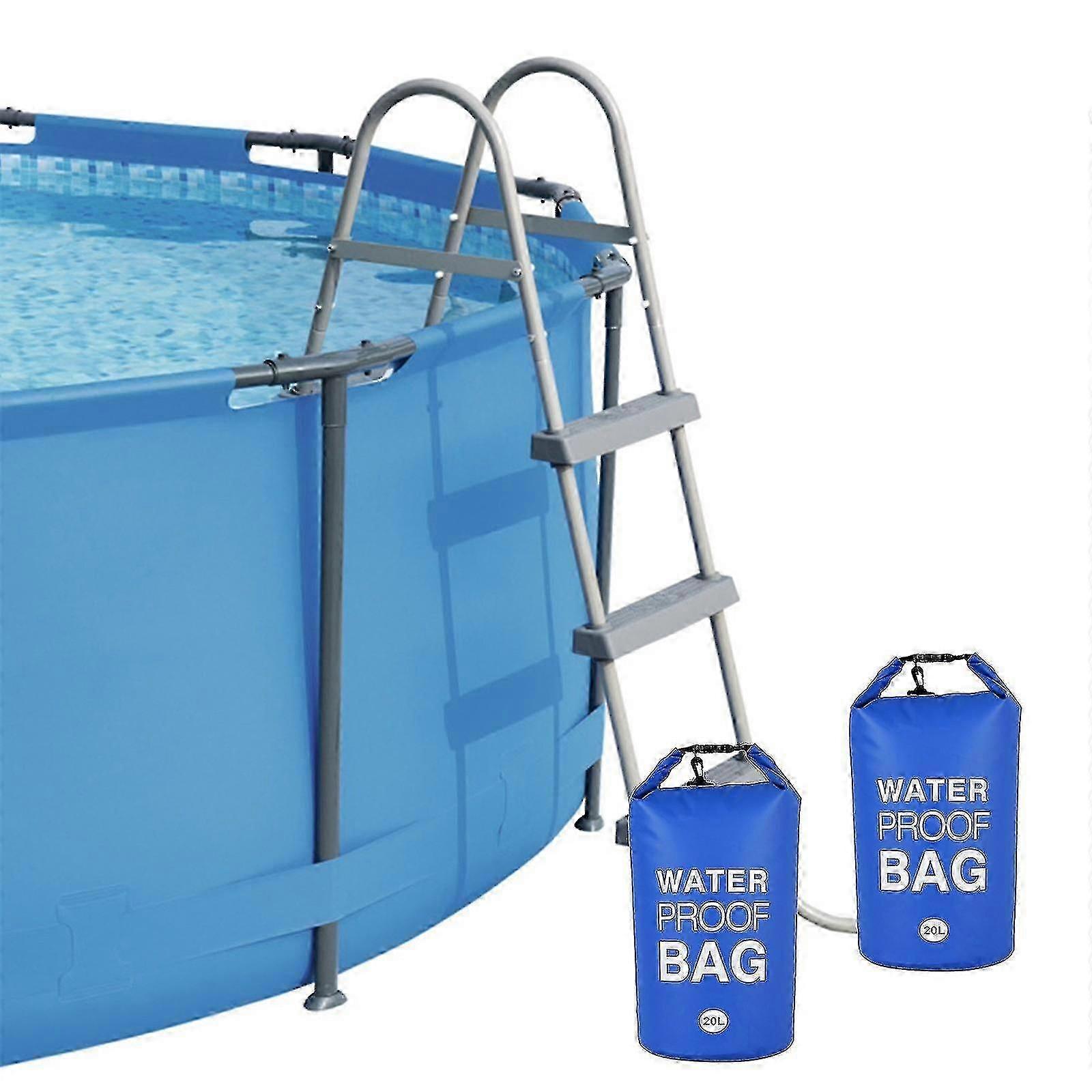 Universal Pool Ladder And Ladder Weights (20l) Easy And Fast Filling With Sand 250d Pvc Waterproof Dry Bag No More Tearing Sandbags Both Above/unde
