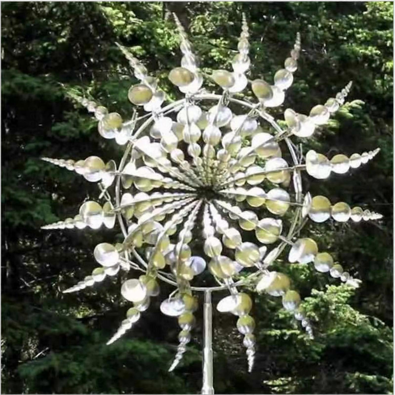 Windmill Wind Catcher Garden Decor Outdoor Metal Wind Spinner For Courtyard Terrace