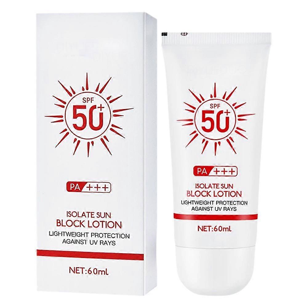 60ml(A)$Isolation sunscreen and UV protection Summer waterproof and UV protection moisturizing non-greasy outdoor high-power sunscreen SPF50+++