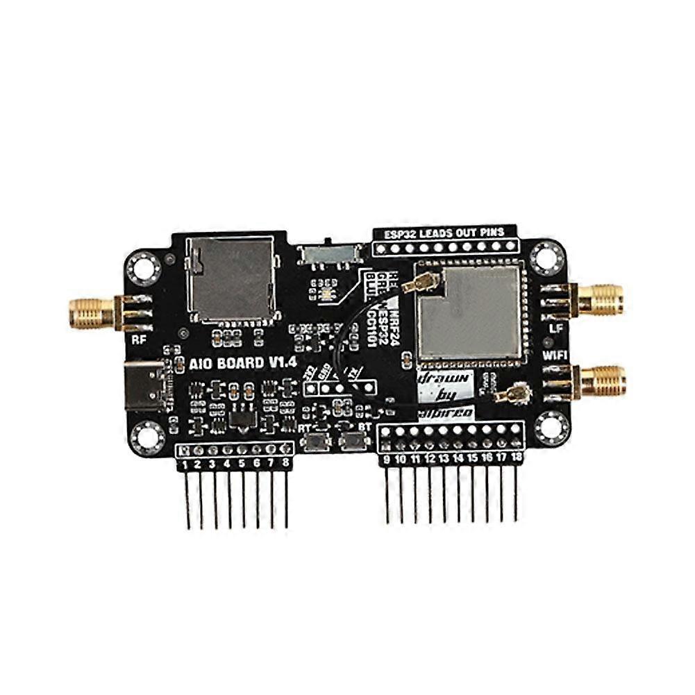 For Flipper Zero WiFi Bluetooth 2.4G CC1101 Expansion Board with High Gain Antennas SD Card Support