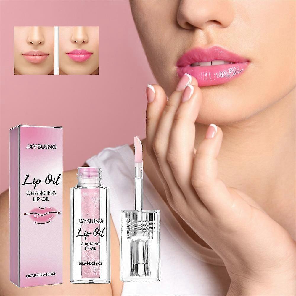 2024 NEW Magic Color Changing Lip Oil, Cosmetics Color Changing Lip Gloss Moisturizing Make-Up