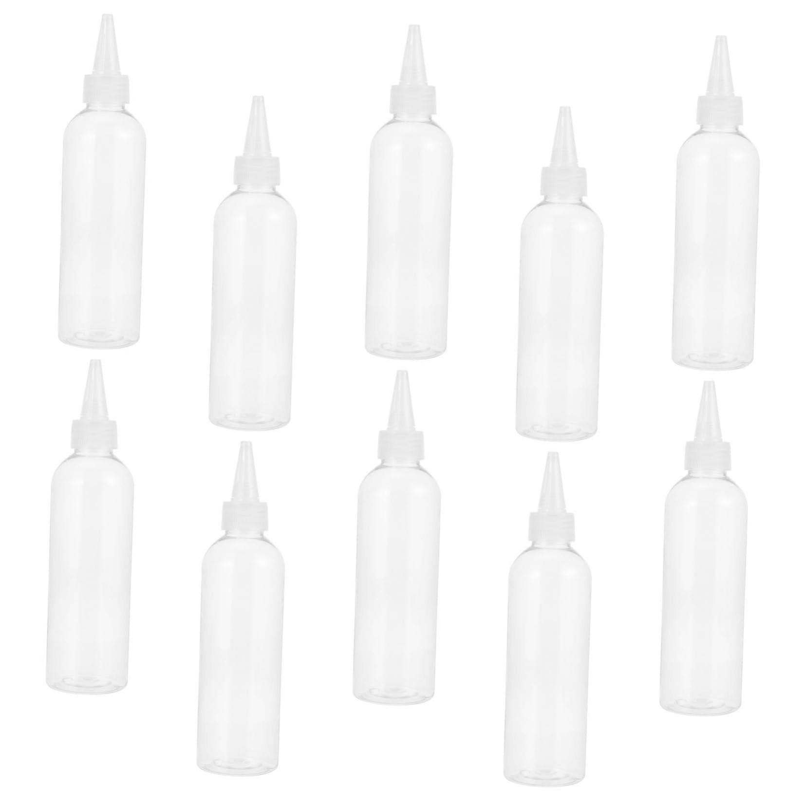 Hair Dye Applicator Bottles Set 200ml Pointed Tip Plastic Squeeze for Precise Salon Coloring