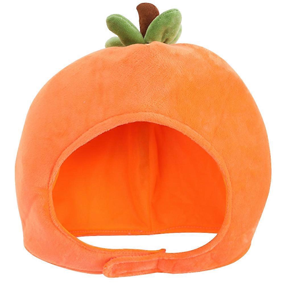 Persimmon Party Plush Hat for Carnival Use with Funny Orange Design