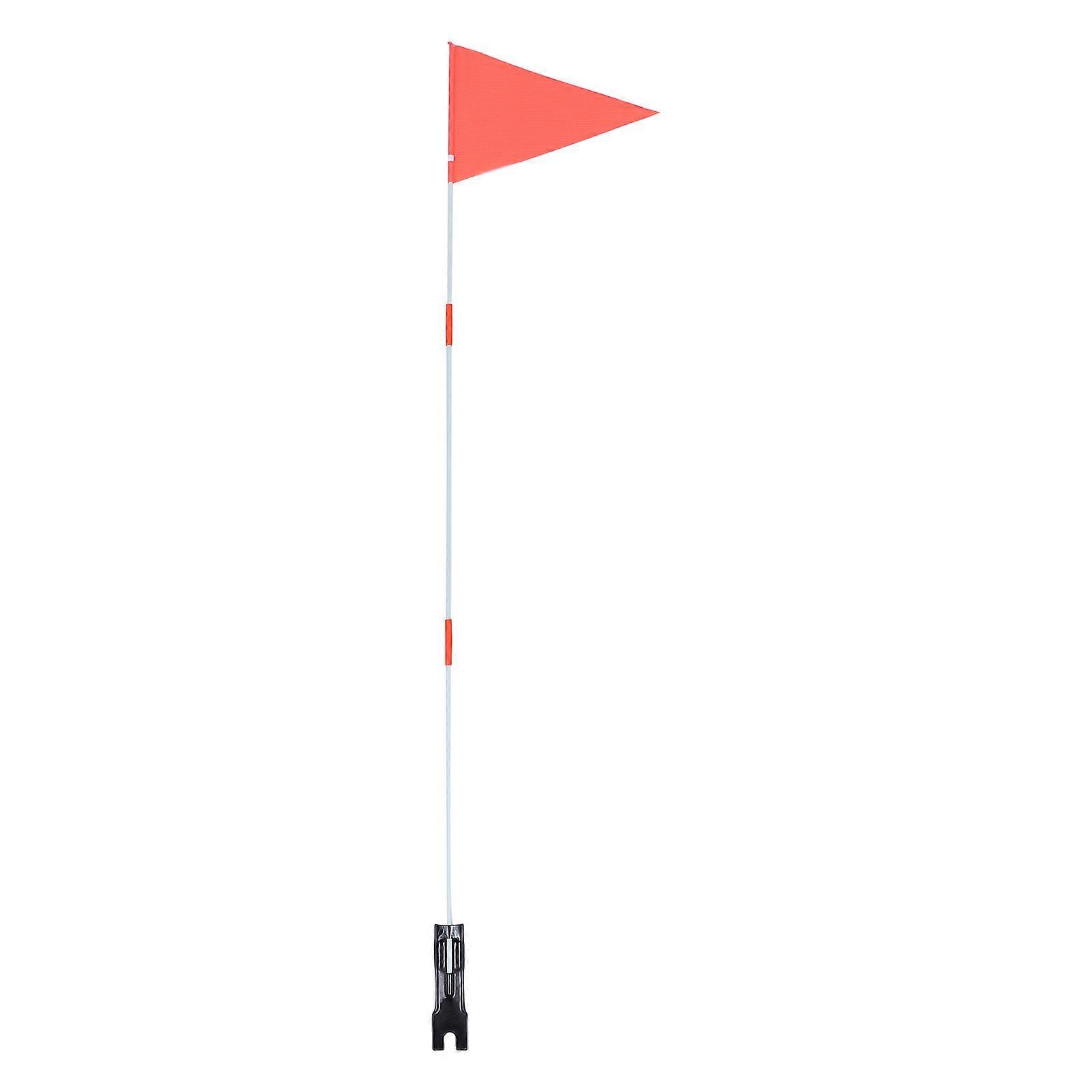 1 Set Bike Safety Flag with Fiberglass Pole and Triangular Design for Kids