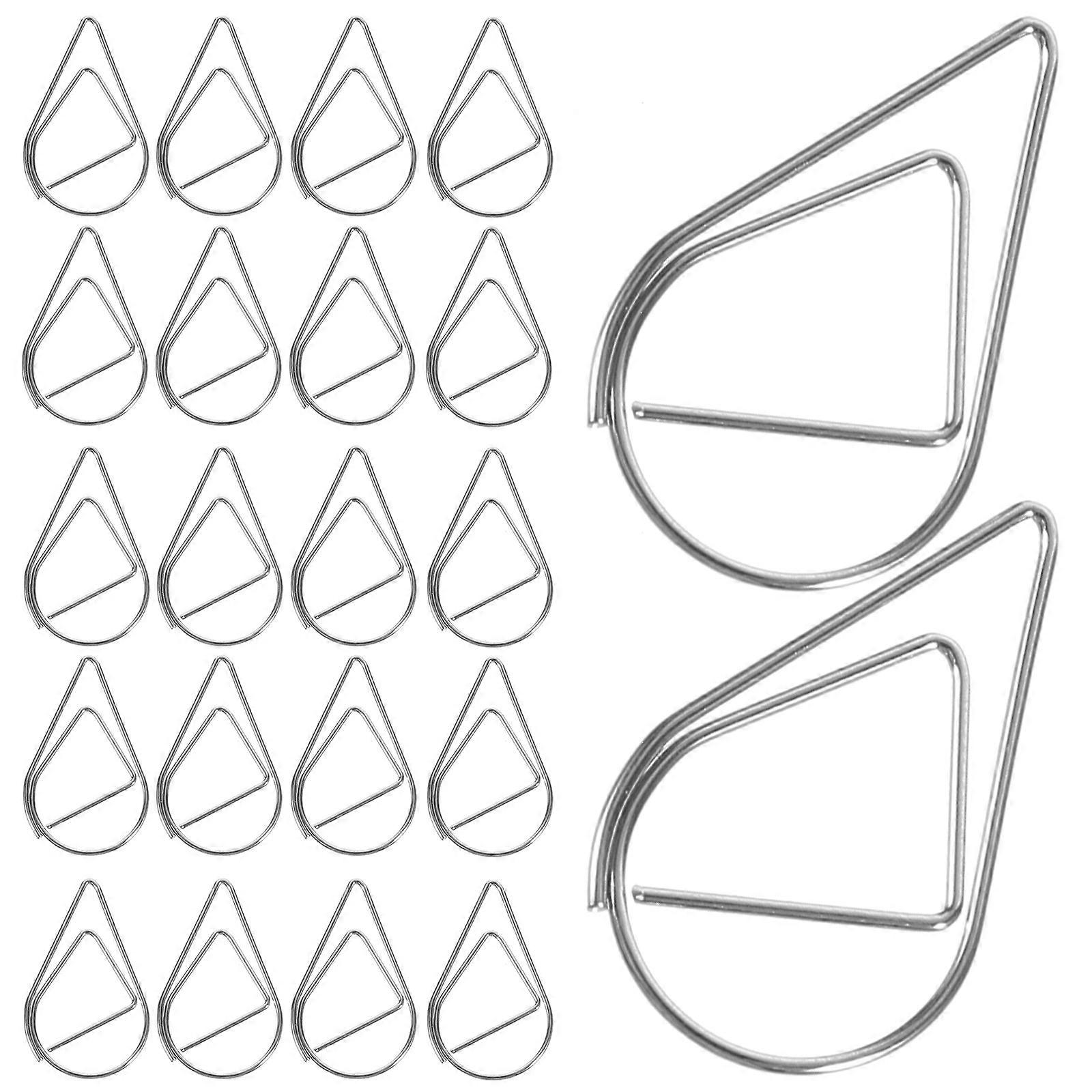 100pcs Decorative Waterdrop Shaped Paper Clips – Creative Office, School & Home Stationery – Versatile & Stylish Design