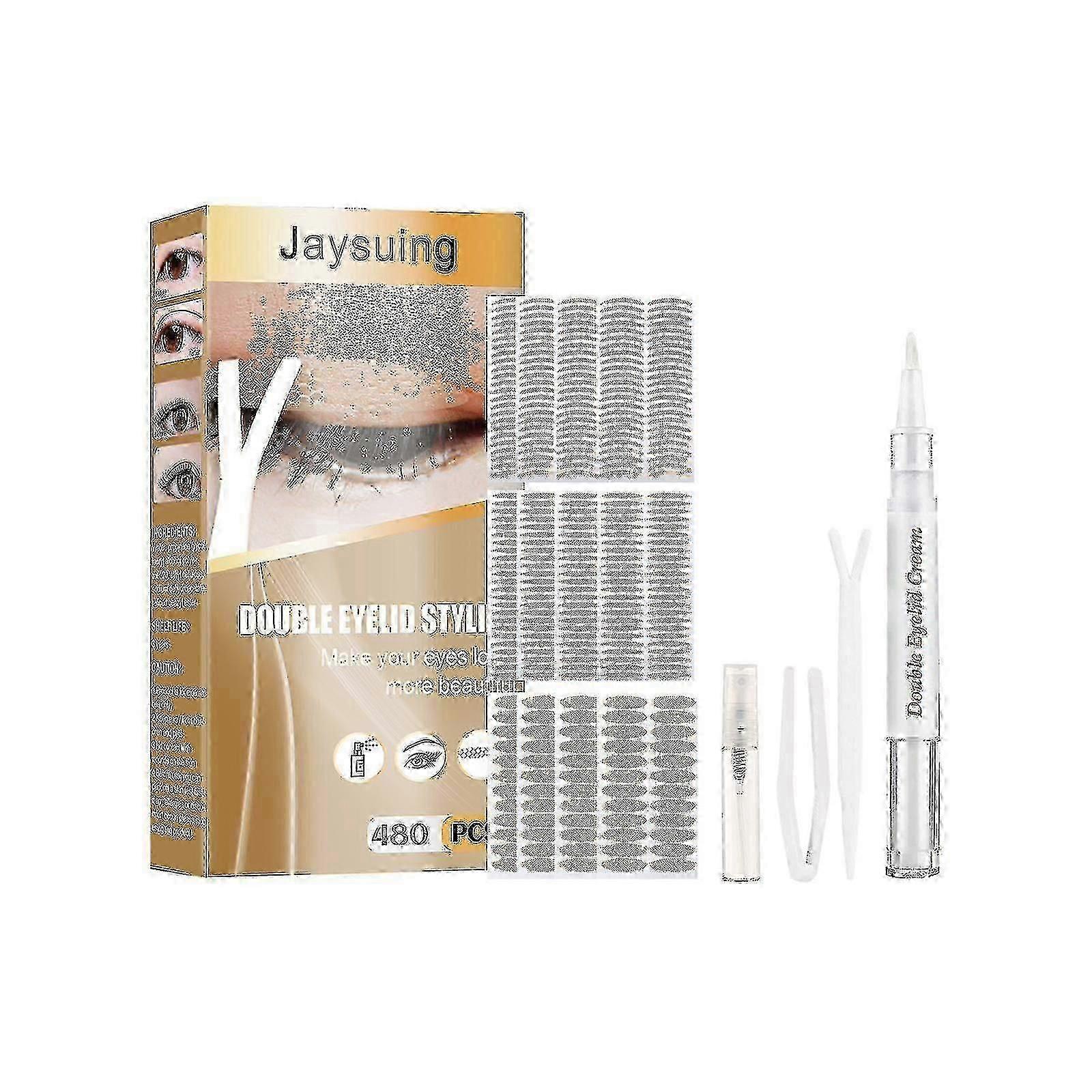 Jaysuing غير مرئية غير الغراء ملصق الجفن المزدوج