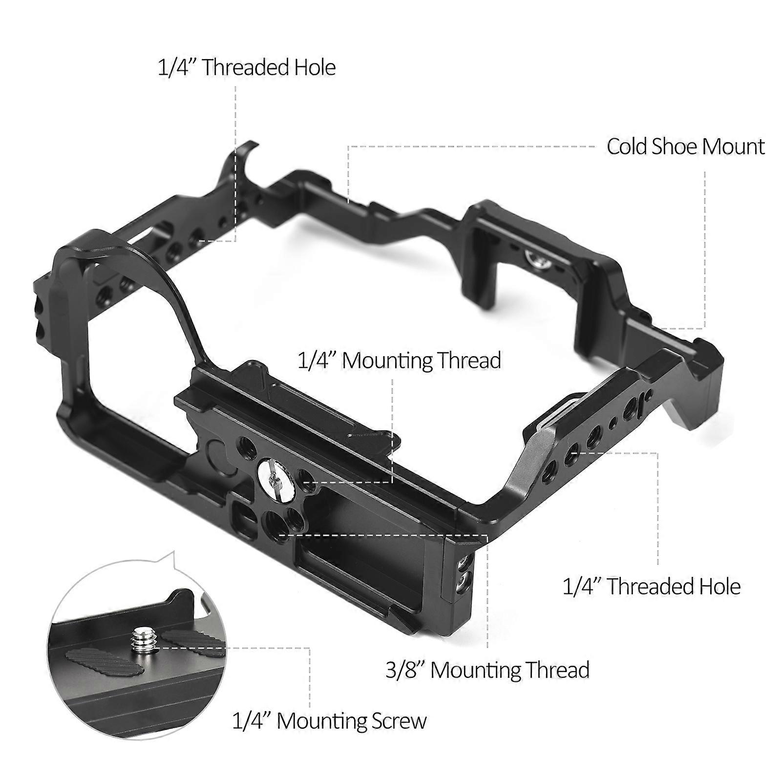 Andoer Aluminum Camera Cage & Top Handle Kit for Sony Alpha 7R V / A7R IV / 7 IV / 7 S III