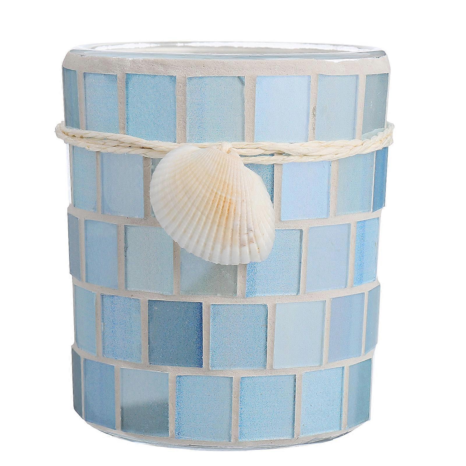 Retro Candlestick Mosaic Glass Candlesticks Aromatherapy Glass 8X7X7CM 1Pc