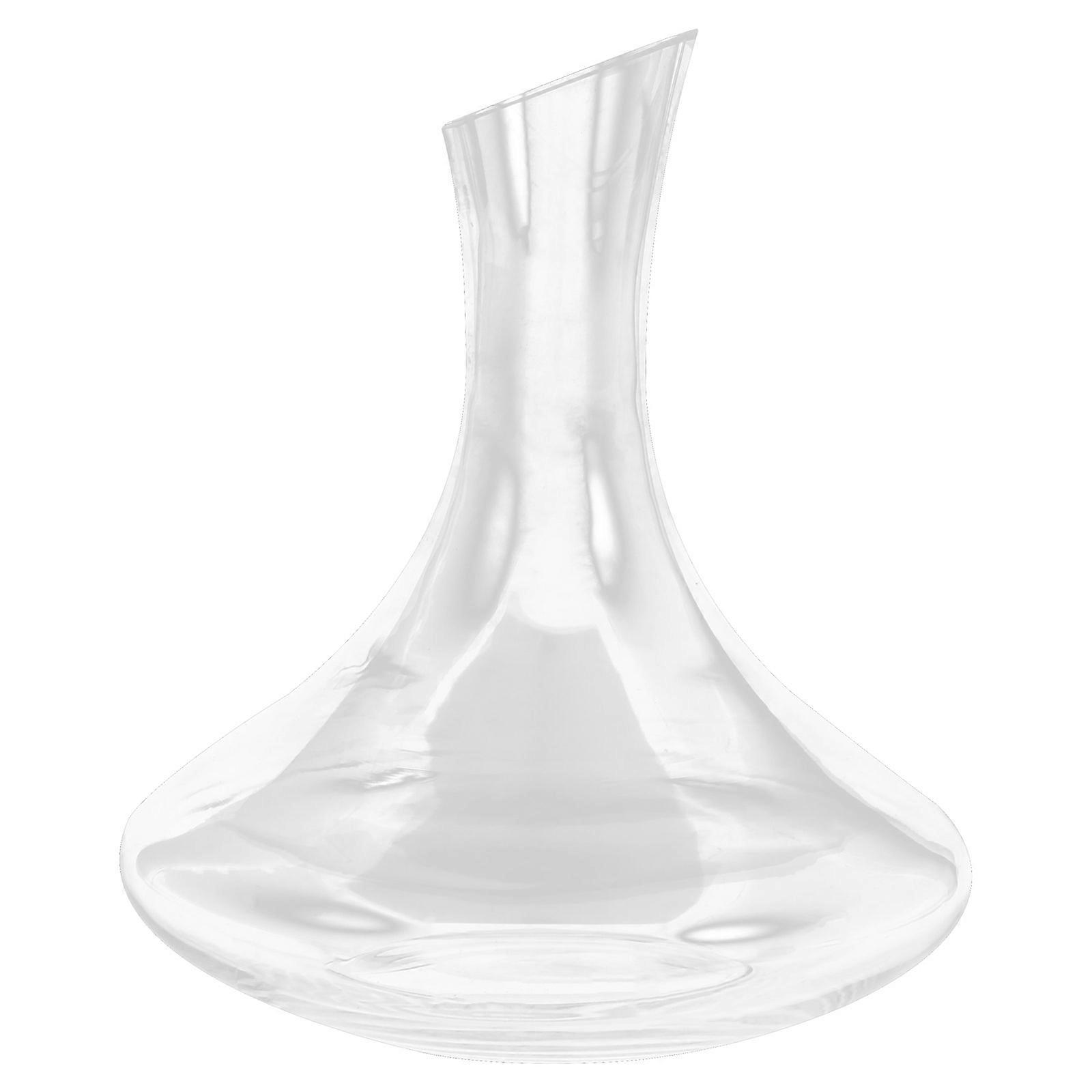 Household Glass Decanter Simple Design Transparent Wine Aeration Storage Container 21x16cm Capacity 1520ml 1Set