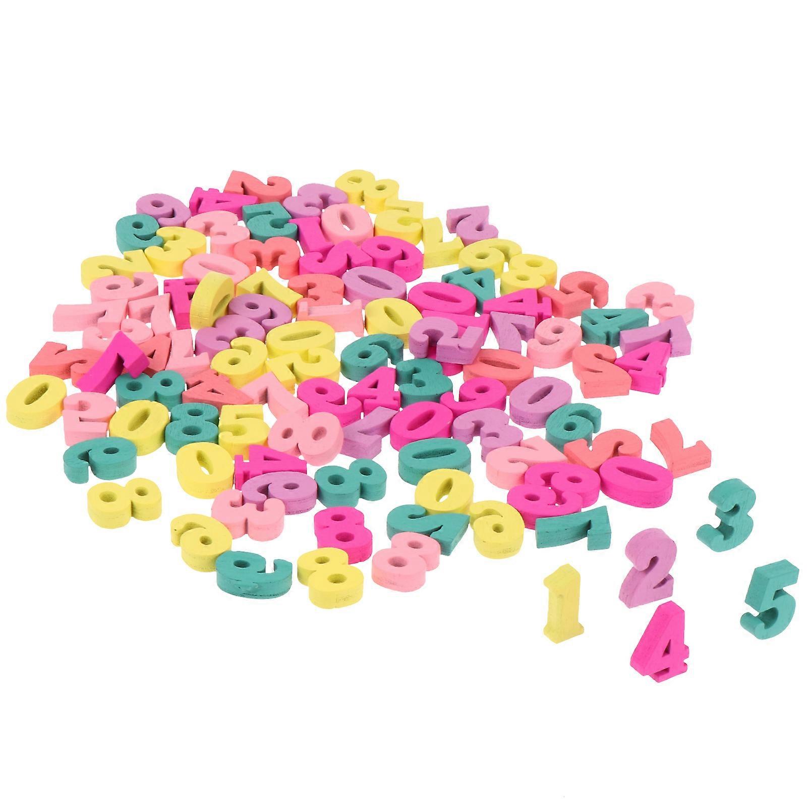 Colorful Wood Chips for DIY Craft Projects with Synthetic Material Assorted Colors 100pcs