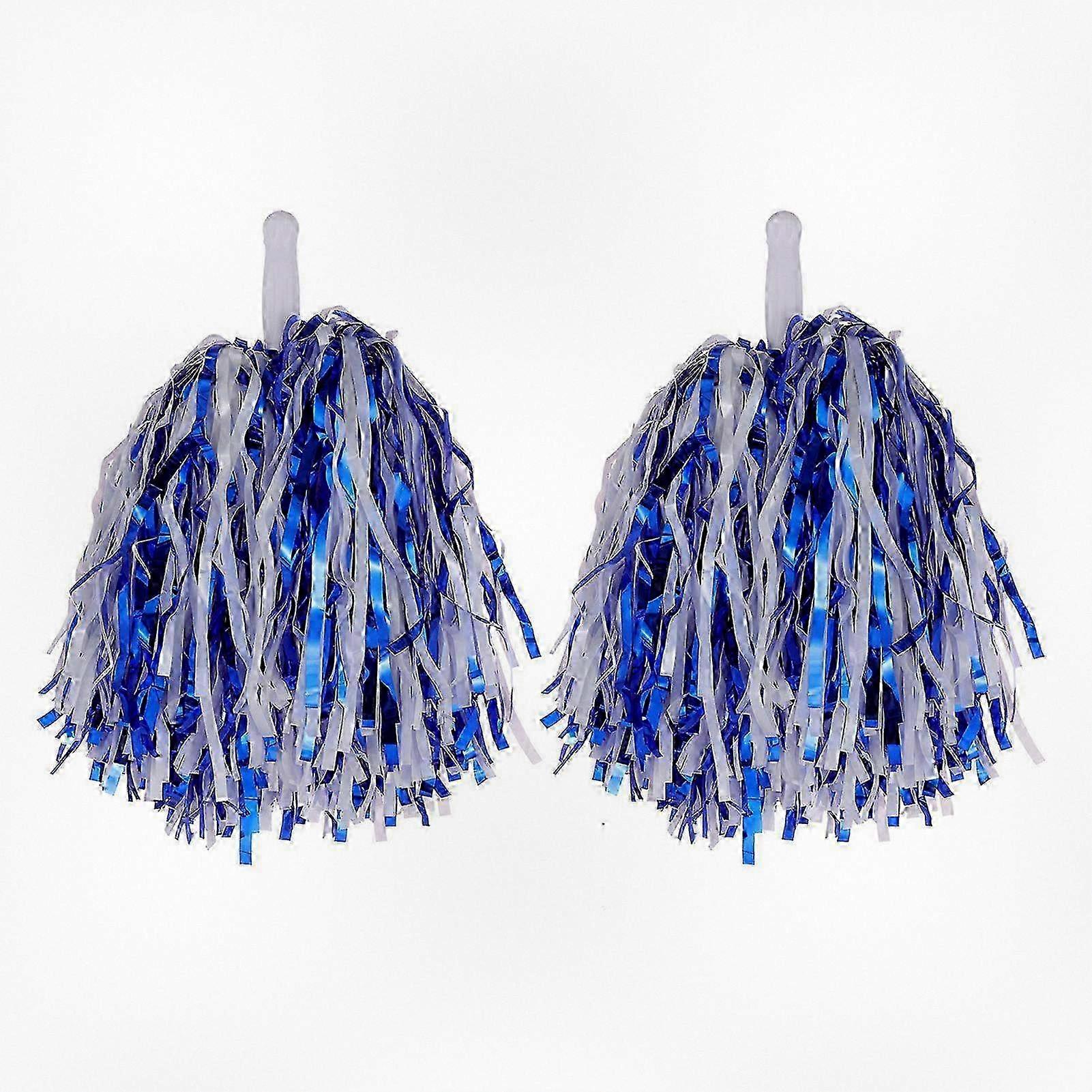 2 قطعة من رقائق معدنية مشجع بوم بومس مع مقابض للتشجيع والمسابقات الرياضية واحتفالات الفريق والأحداث المدرسية