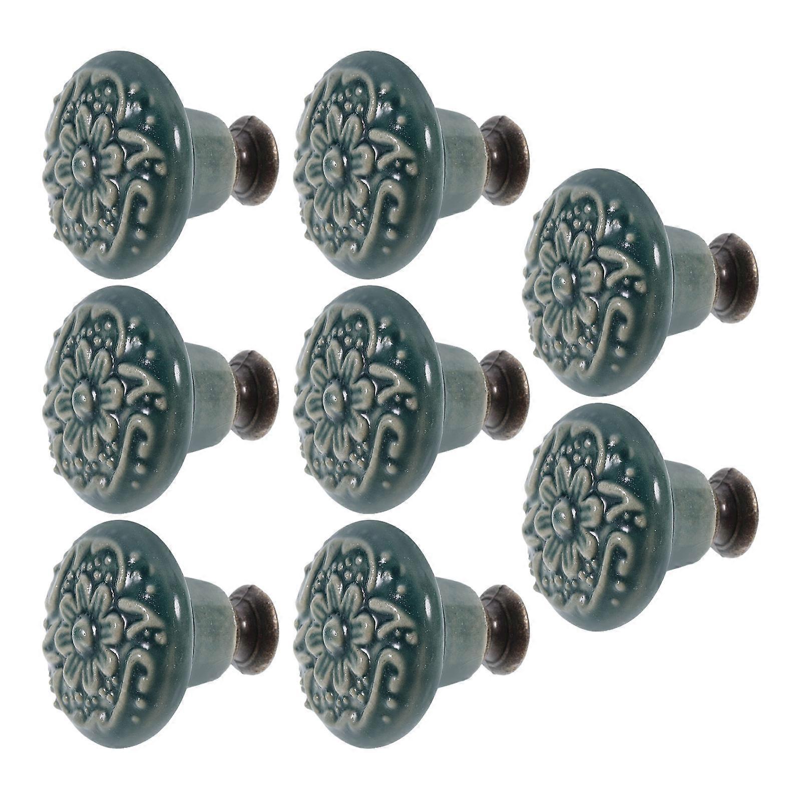 Drawer Pulls Knobs Porcelain Knob Home Decoration Kitchen And Bathroom 8Pcs