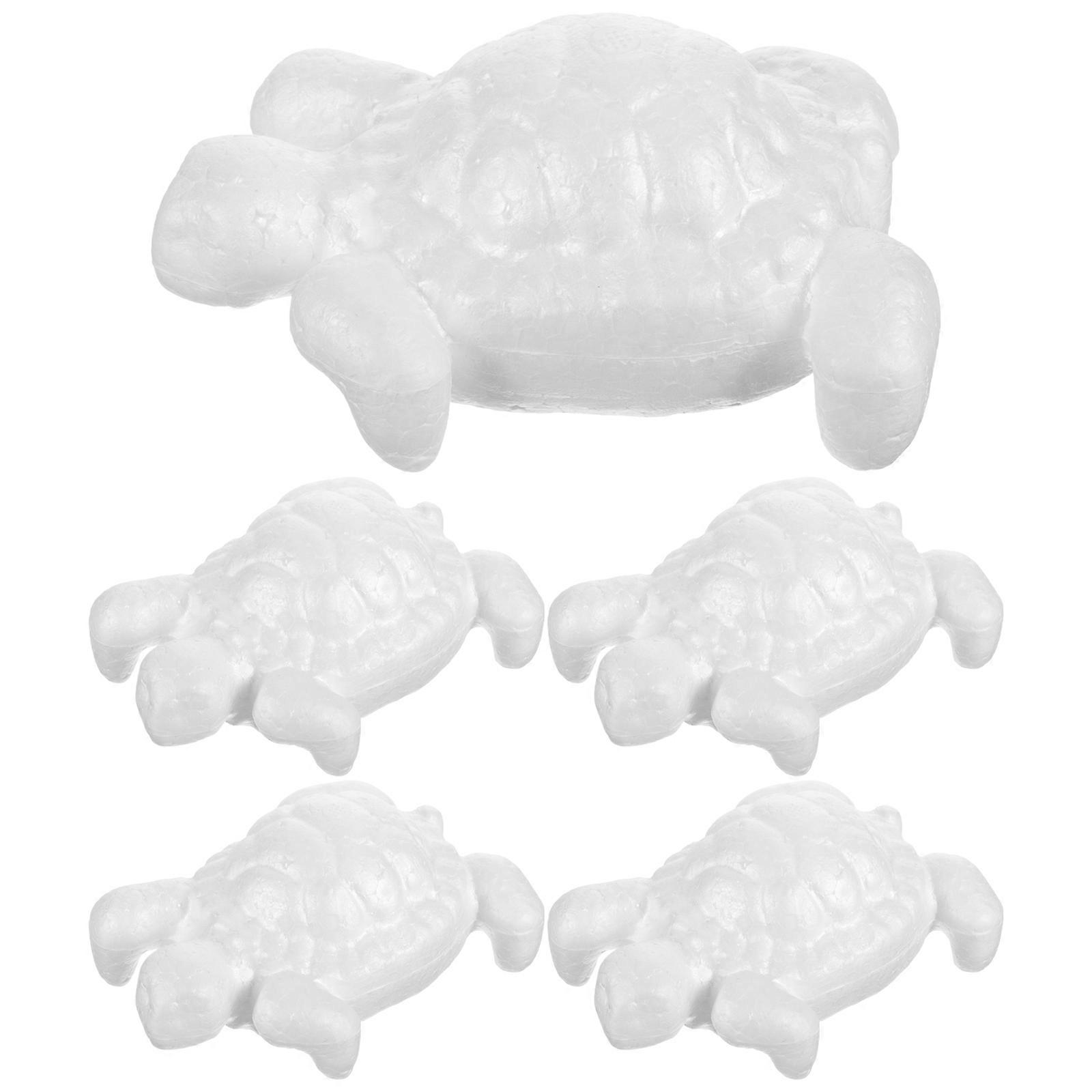 DIY Material Turtle Shaped Foam Craft Foams Ball Crafts Kids Craft Foam Turtle for Painting Drawing 13.00X9.00X5.50cm 5Pcs