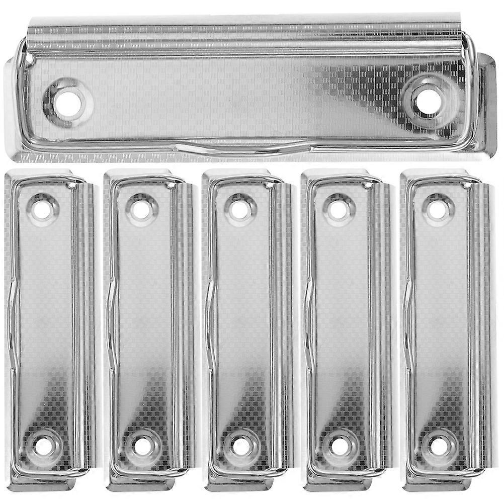 Clipboard Clips Document Holding Replaceable Office Supplies Silver 10.00X3.00X1.00cm 6Pcs