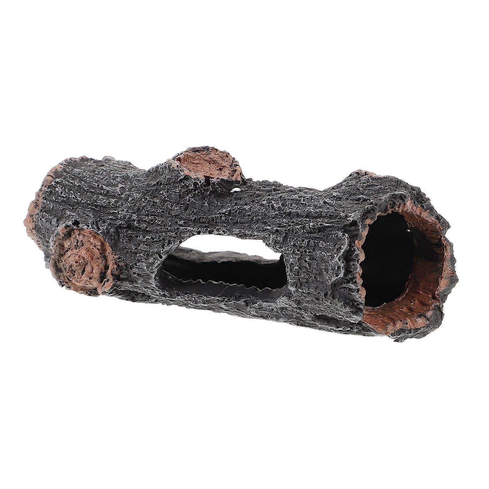 Fish Tank Shelter Reptile Tree Bark Hide Turtle Hideout Aquarium Hideaway Driftwood Fish Hideout Trunk Log Resin
