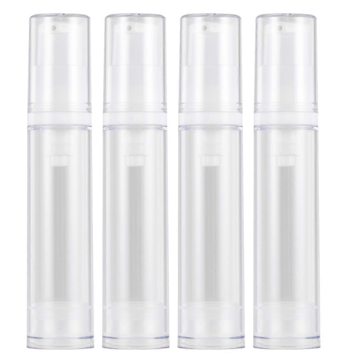 Travel Liquid Containers Face Wash Container Cosmetics Storage Holder AS Material 10ml Press Pump Design 4Pcs