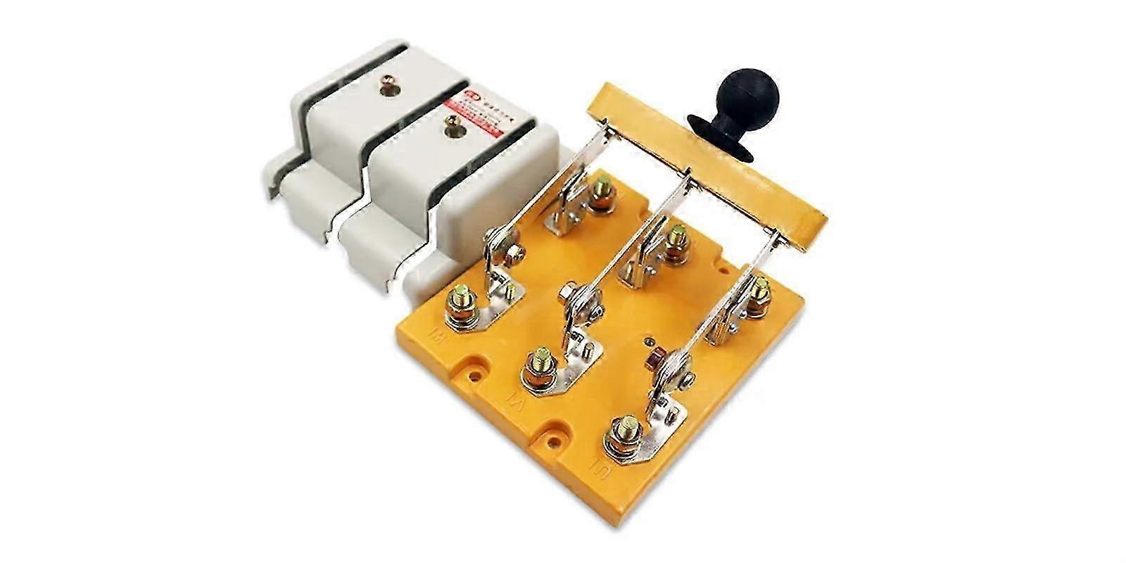 Hd11f Standard Yellow Glass Plate 100/38 Single Throw And Error Proof Switch All Copper Three Knife Isolation Switch