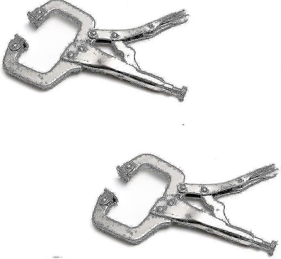 2 Adet metal C kelepçesi ayarlanabilir vidalar ve döner tabla - düz olmayan yüzey el sanatları için mini kaynak klipsleri