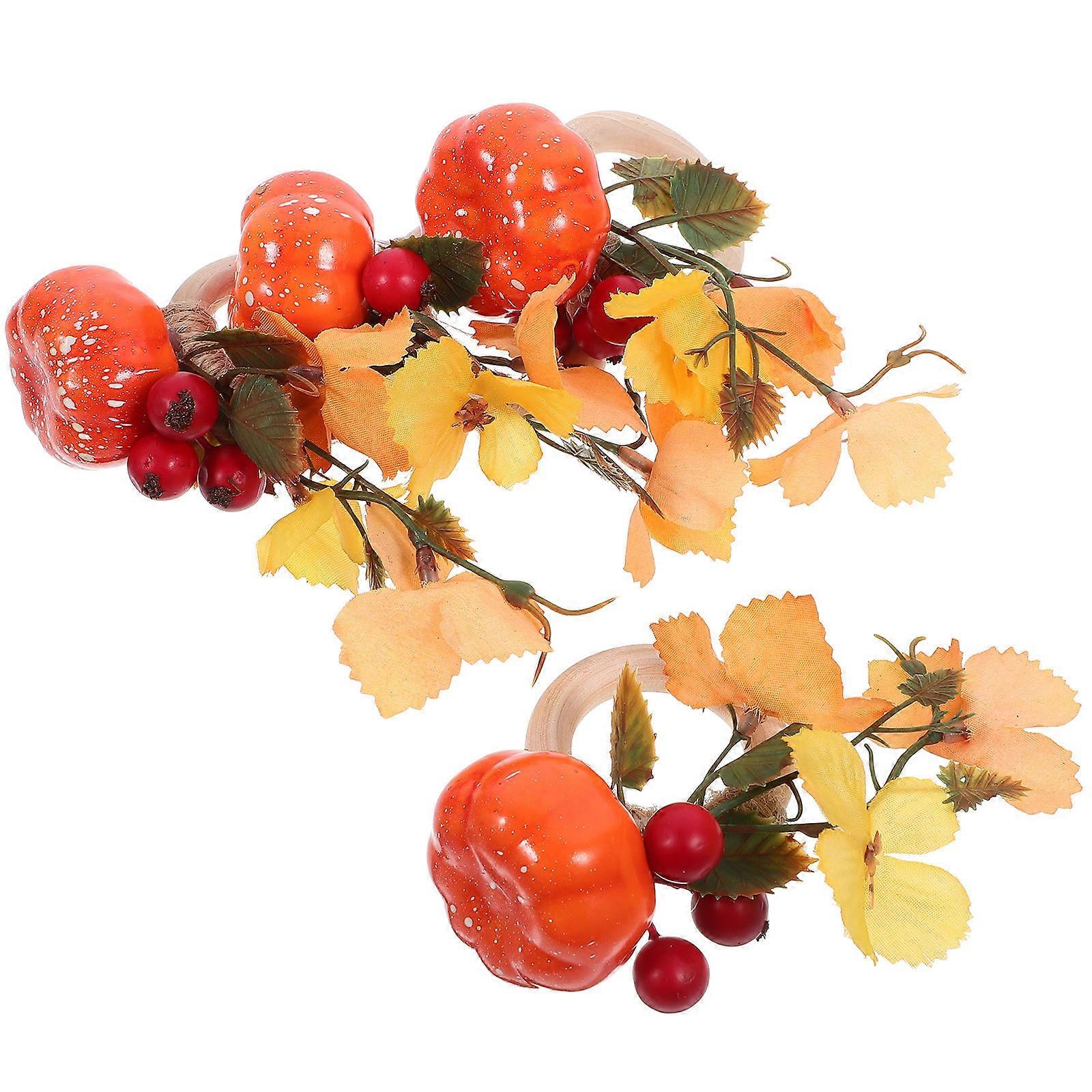 Autumn Round Serviette Buckle Jute Rope Material Tableware Crowd 10.00X6.50X4.00CM 4Set