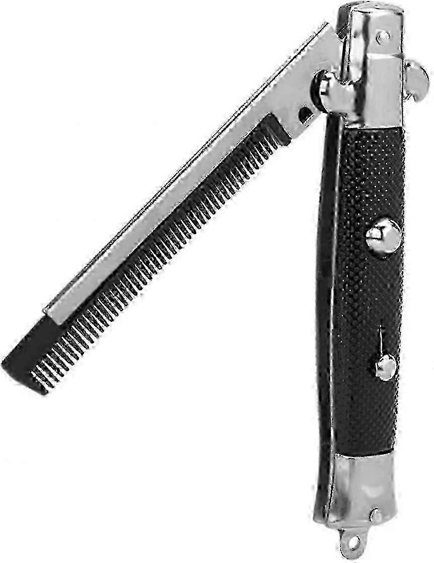 2024 Metal Switchblade Comb With Auto Button