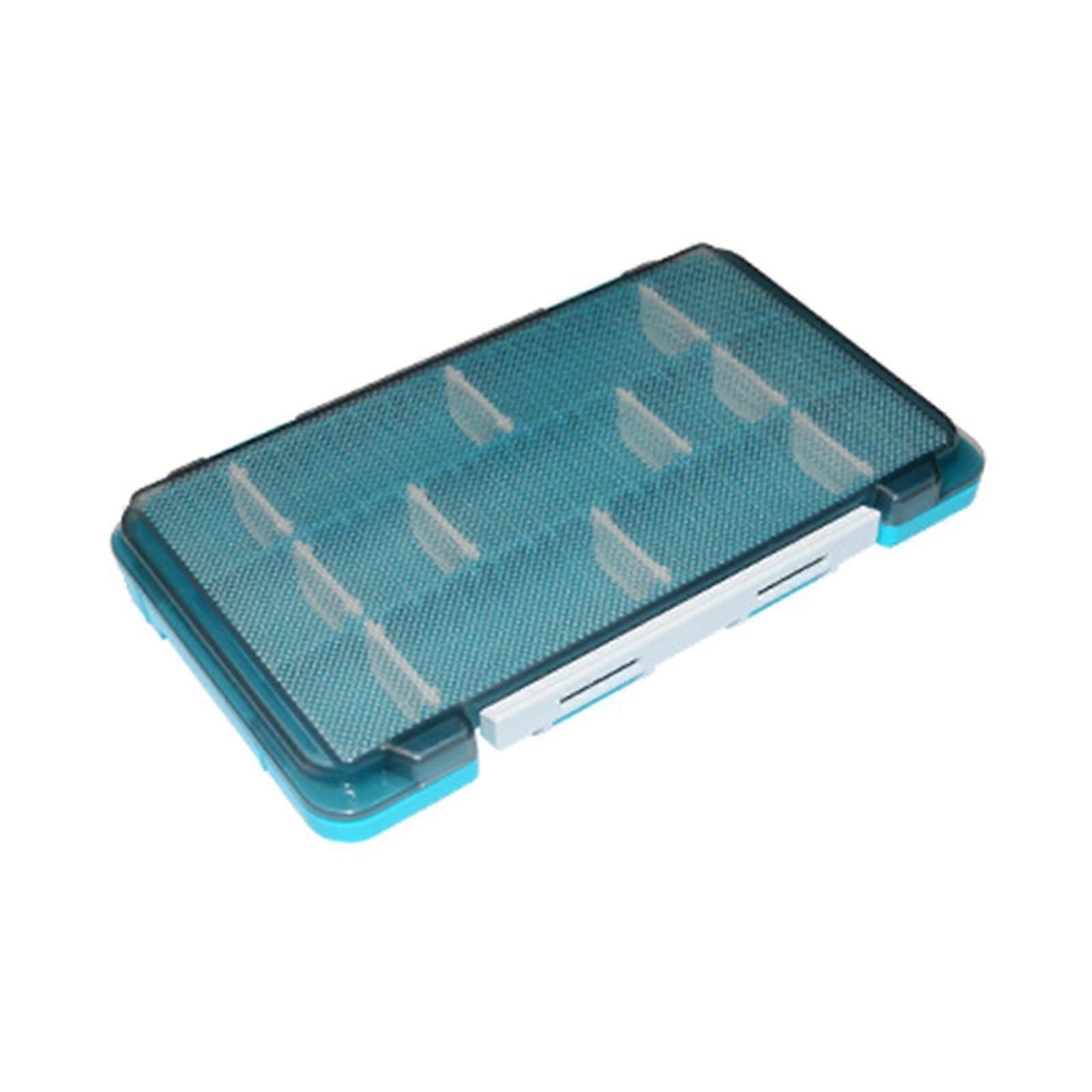 Transparent Adjustable Dividers for Fishing Tackle Storage Box, Blue Fishing Hooks and Bait Organizer with Compartments