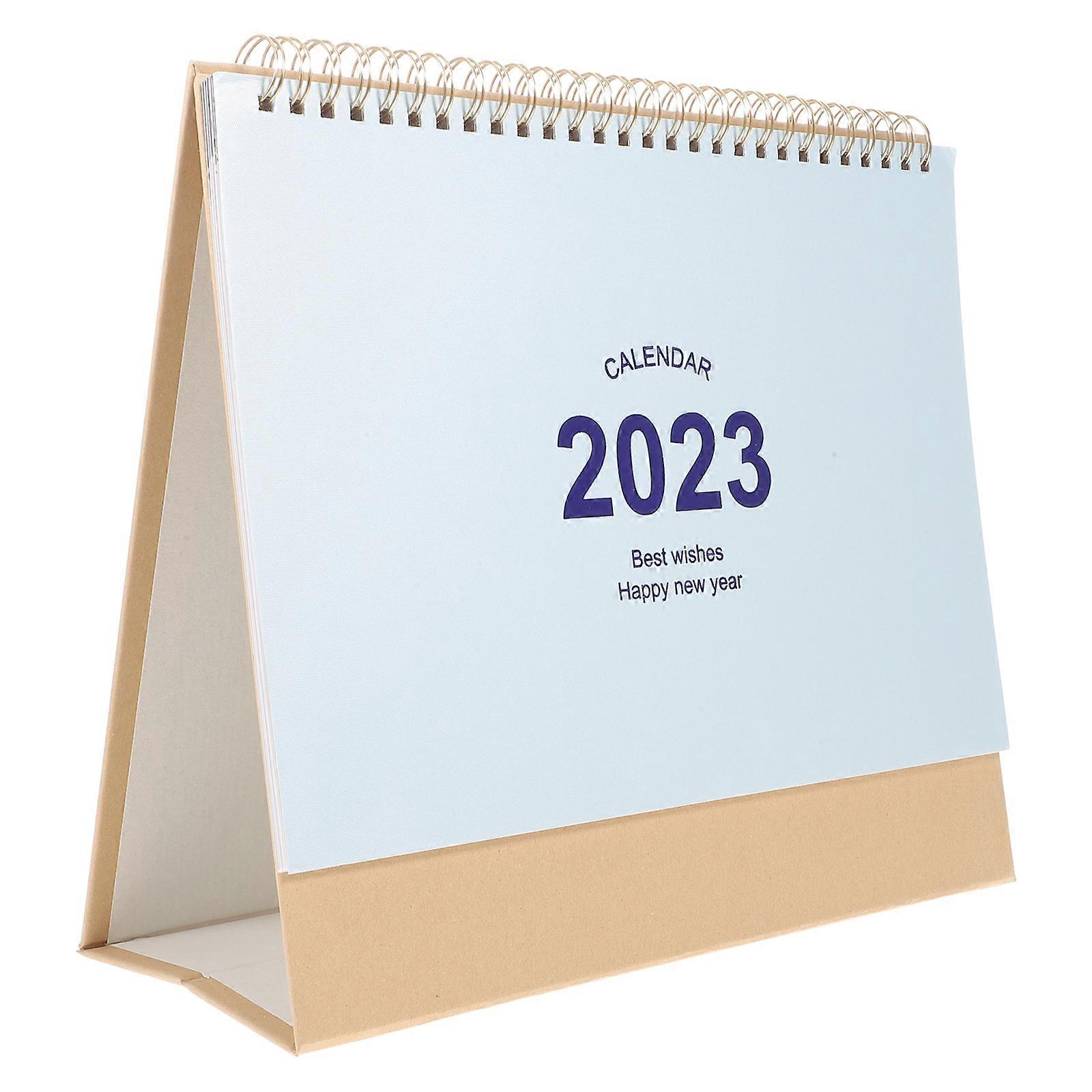 Desk Calendar Tabletop Desk Calendar Students Daily Use Monthly Calendar 27X26X2CM Simple Design 1Set