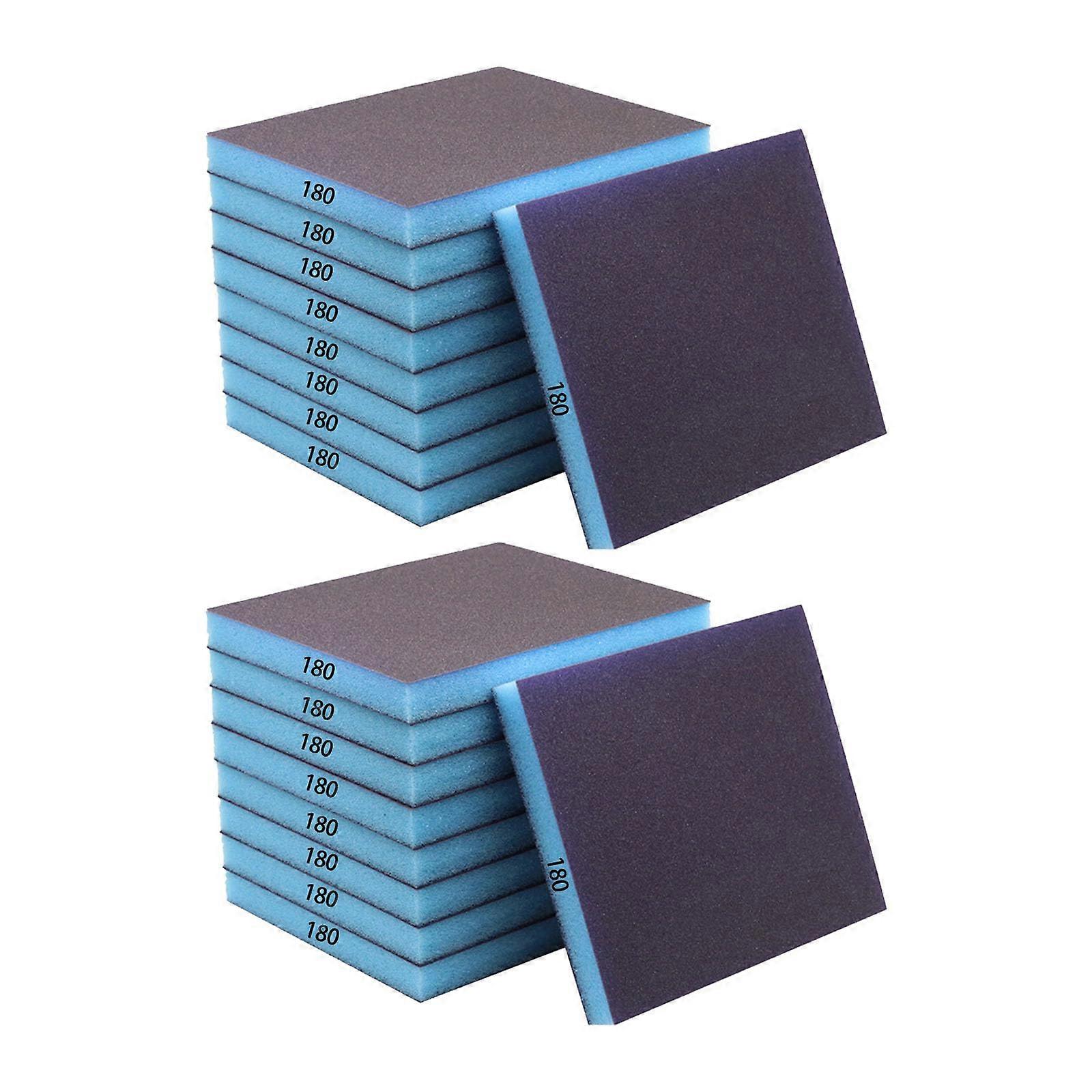 Soft sanding blocks, reusable, suitable for polishing wood and metal surfaces, improved efficiency, 18 pieces 180 grit.