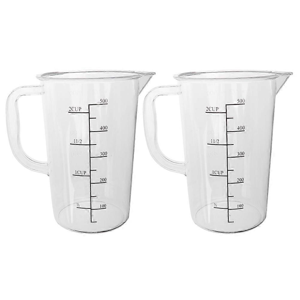 Pouring Cup Multi Function Large Capacity Baking Accessory Cup Shape Transparent 13X9CM Baking 2Pcs