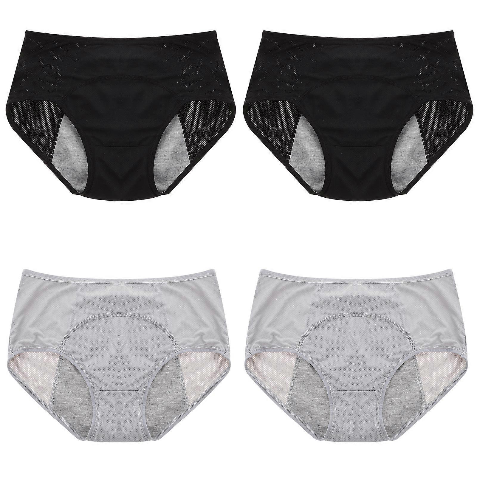 Briefs Maternity Underwear Washable Nylon Underpants Puerperal Period XL 4Pcs