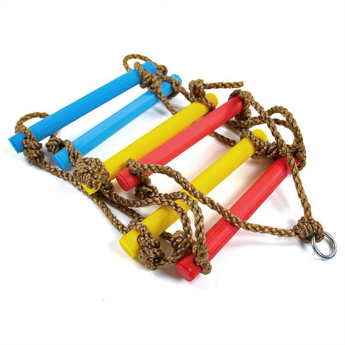 Escada de corda para crianças Escada de escalada Escada de corda suspensa com ganchos para conjunto de brincadeiras ao ar livre Casa na árvore Playground