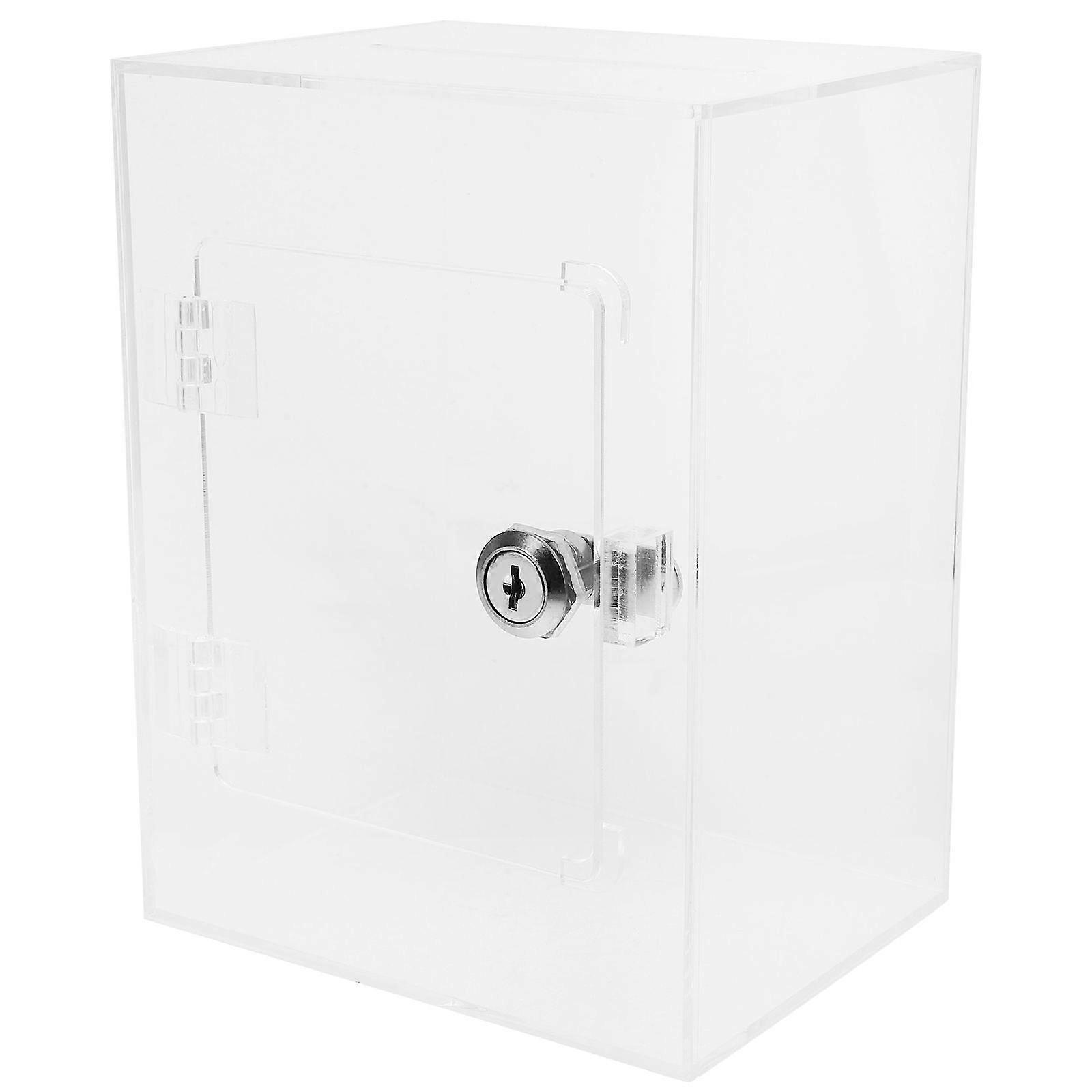 Convenient Acrylic Piggy Bank Transparent Money Storage Box With Lock Kids Use Saving Box