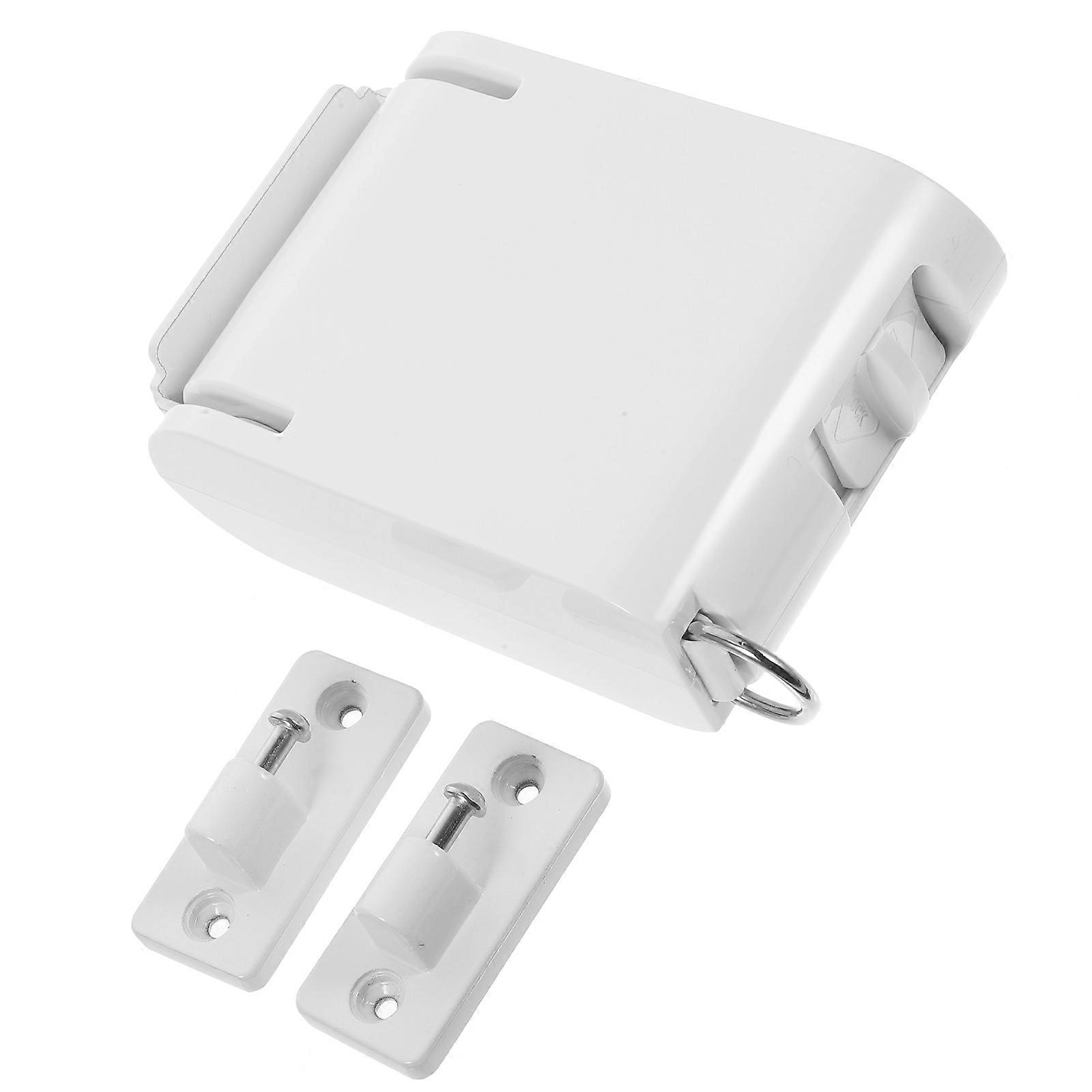 Garden Drying Rope Retractable Clothesline Wall Mounting White Non-Slip 1Set