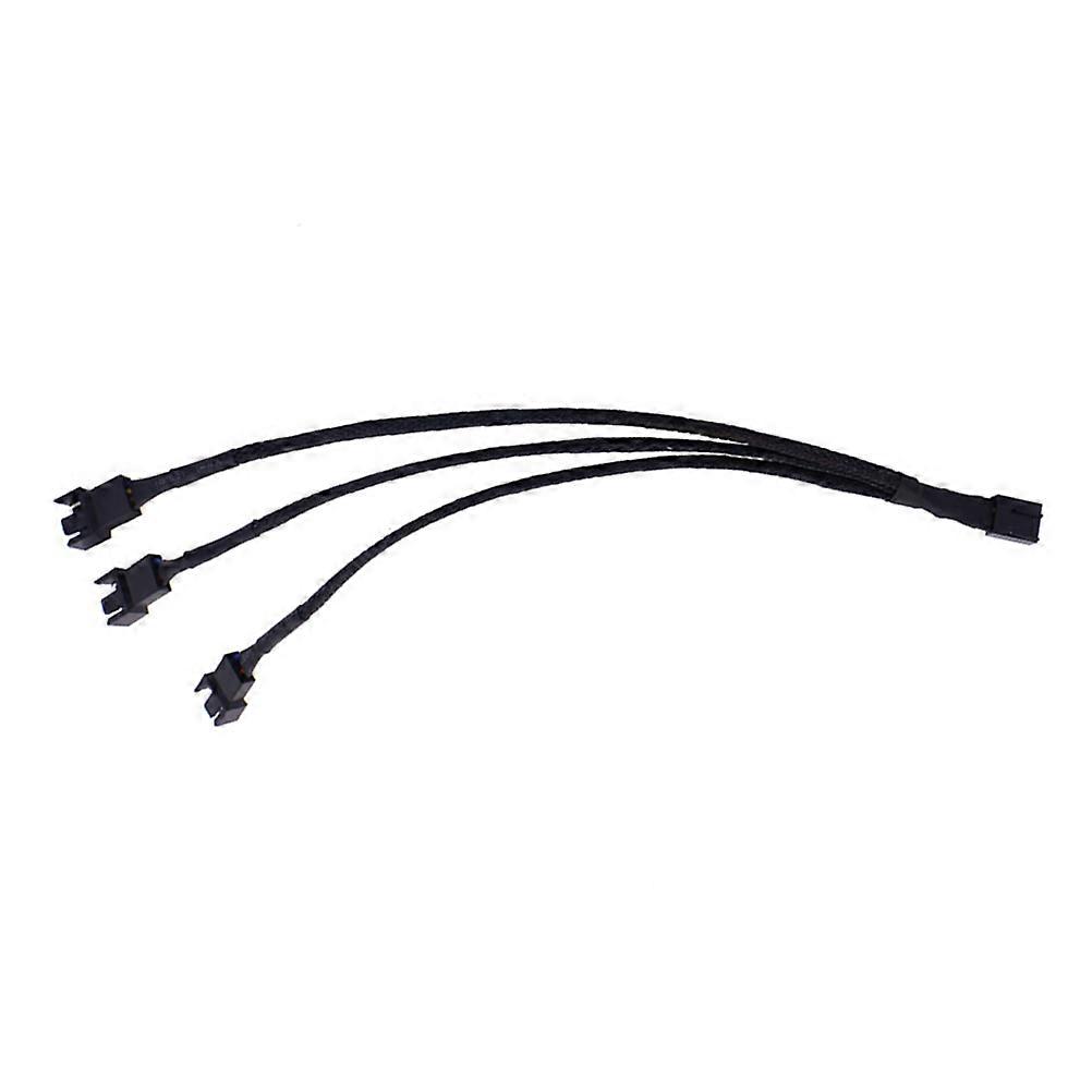 Motherboard Pwm Fan Hub Cpu Fan Splitter Cable Computer Case Wiring Improvement 27x1.5x1.5cm Black 1Set