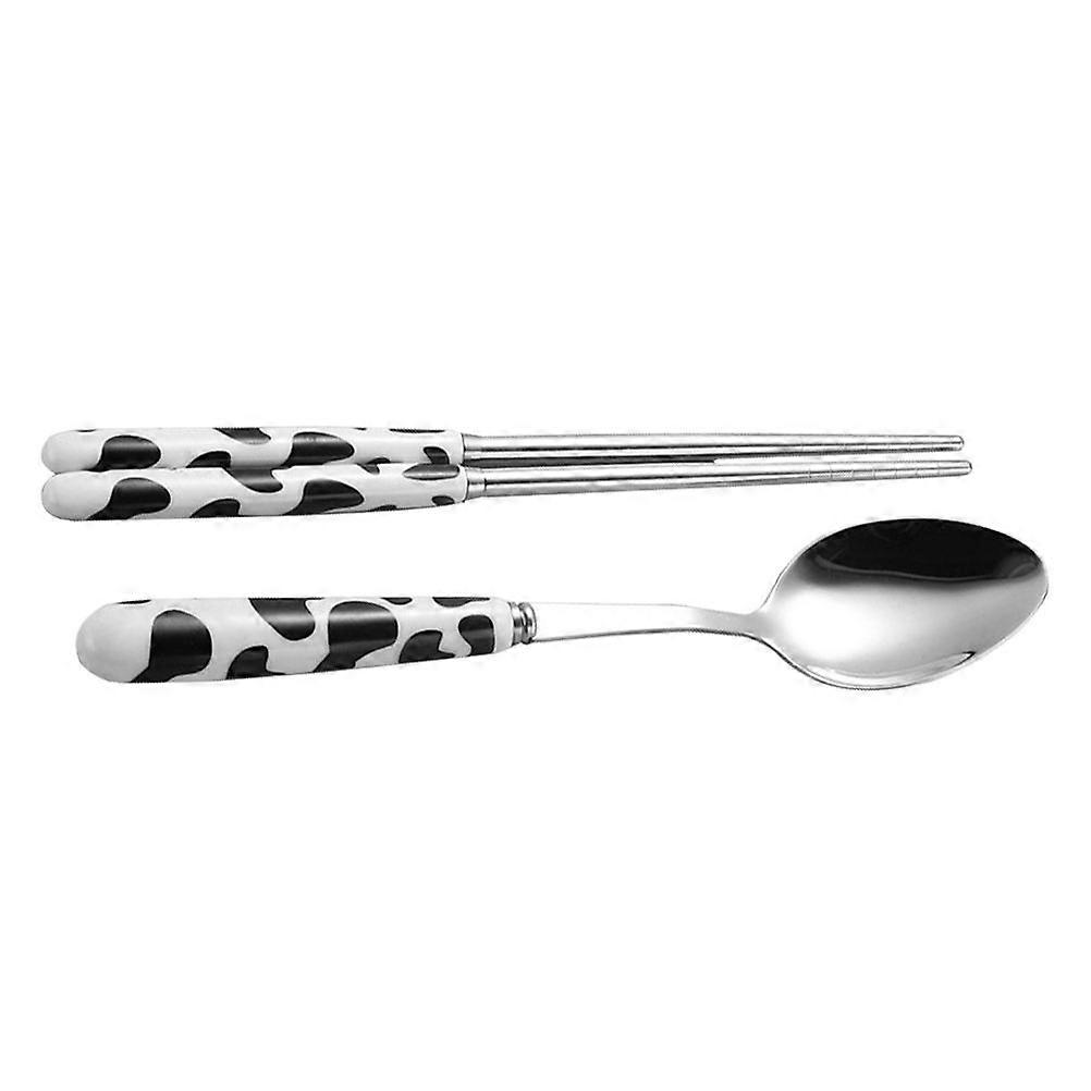 Reusable Utensils Set Ceramic Handle Spoon Chopstick for Wedding 1 Set