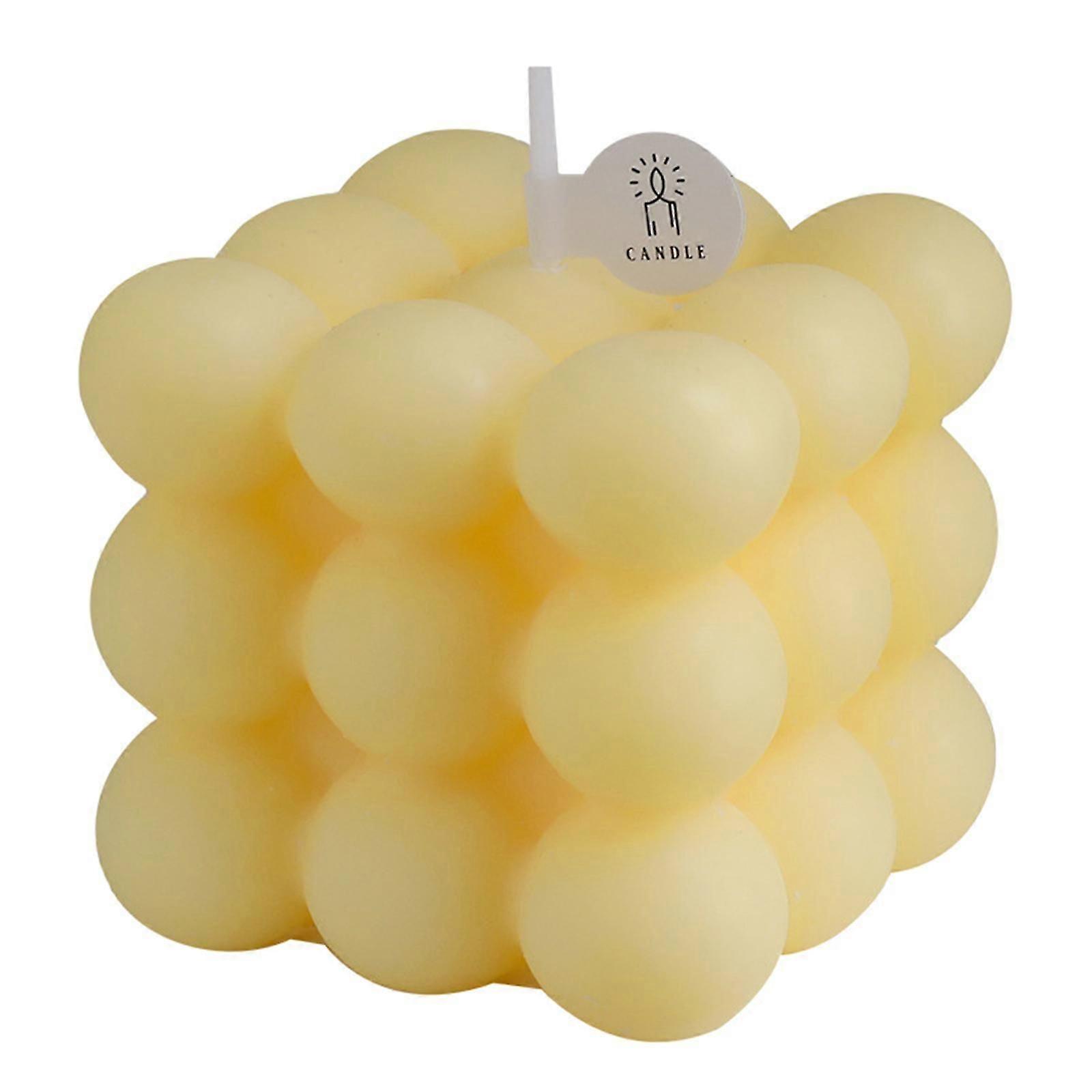 2025 Latest Model Cube Shaped Scented Candle Big Cube Bubble Candles Safety Soy