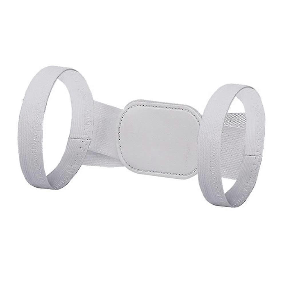 Adjustable Upper Back Posture Corrector for Neck, Back, and Shoulder Relief - White XL Size