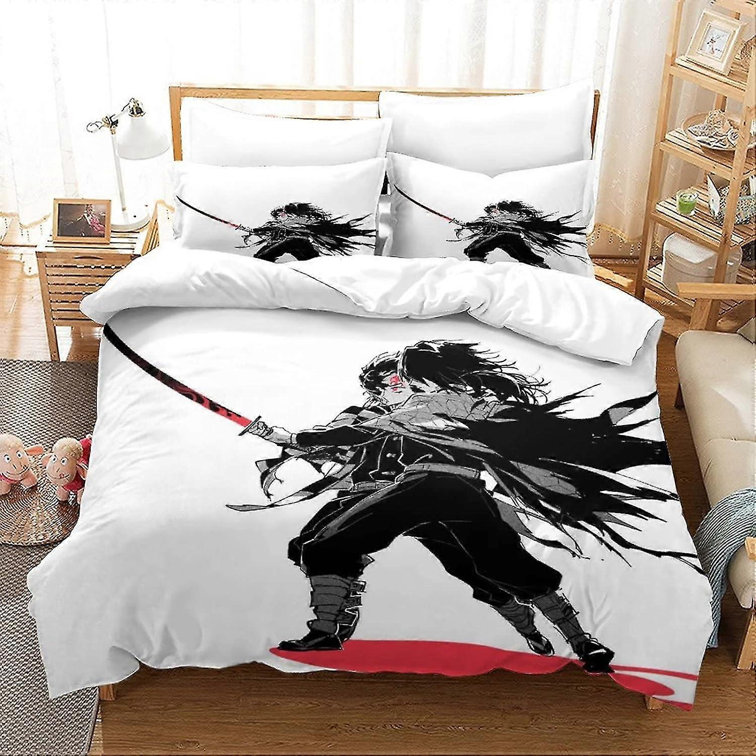 Conjuntos de Cama com Capa de Edredão Impressos em 3D com Zíper para Crianças e Adultos - Conjunto de 3 Peças Soft Easy Care