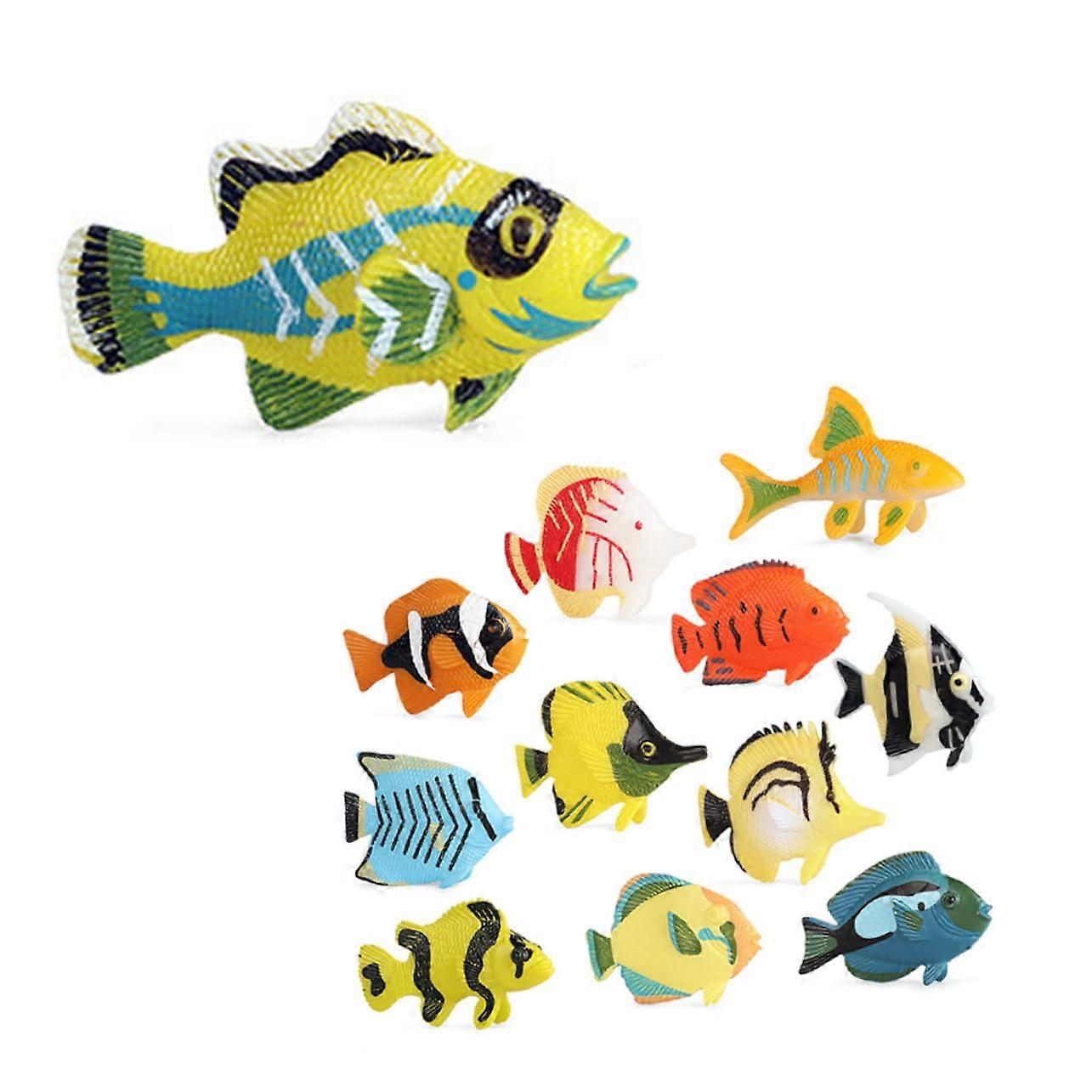 12piece Ocean Creature Set for Decorative Marine Animal Models Made of Quality Materials for Creative Room Decor and Bath Fun