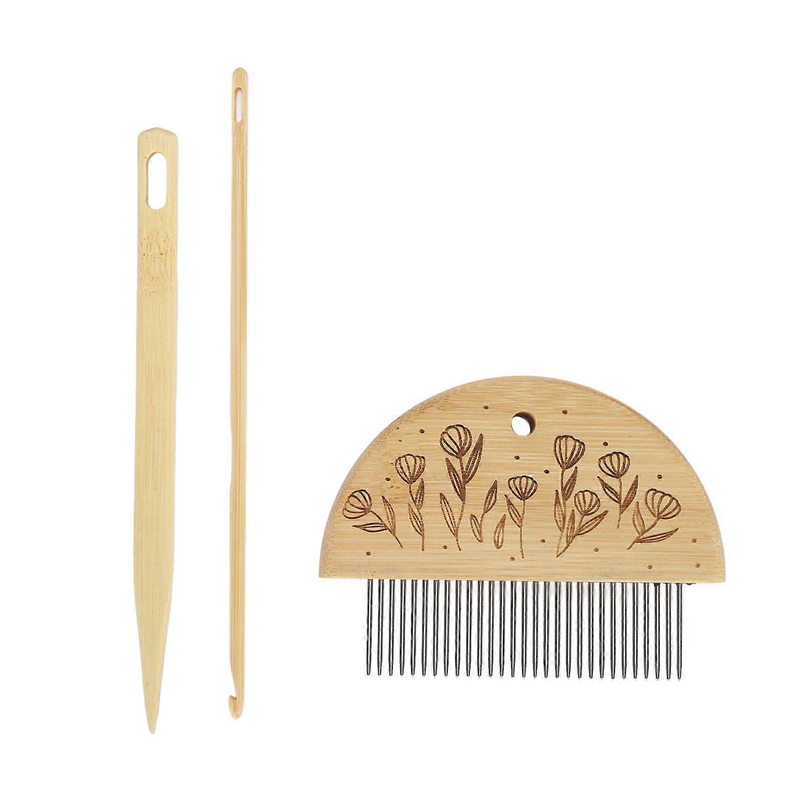 2025 Latest Model Weaving Loom Comb Professional Wooden Loom Comb Big Eye