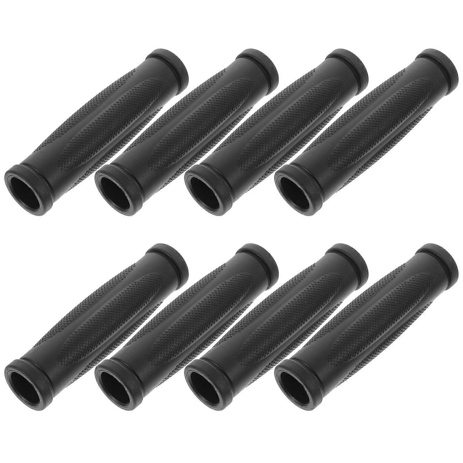 6pcs Durable Rubber Bike Handlebar Grips Shock Absorbing Cycling Covers for Mountain Bikes Comfortable Practical