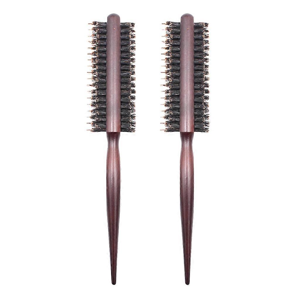Roller Combs Hair Volume Improvement Scalp Stimulation Schima Wood 2Pcs