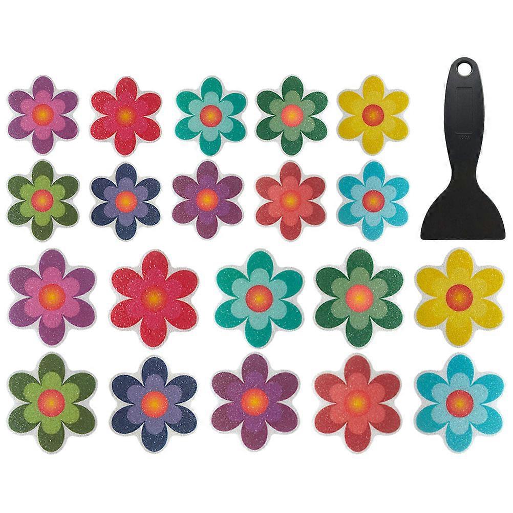 It looks like you're referring to a product listing for **non slip bathtub stickers**—specifically sunflower shaped, cartoon style decals designed to