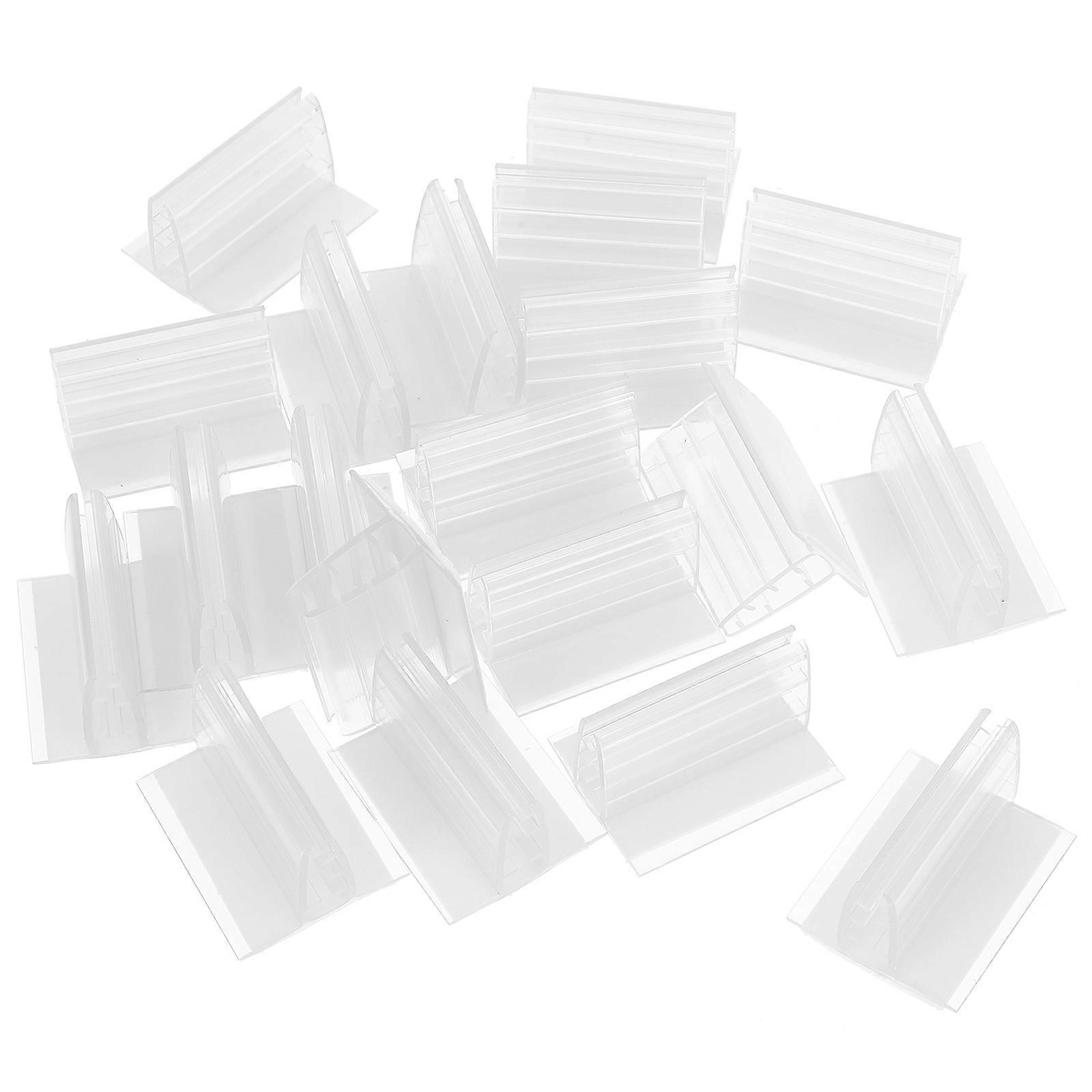 Adhesive Sneeze Panel Holders 20pcs Sign Holders for Cards, Photos, Receipts Ideal for Classroom Desks & Event Centerpieces